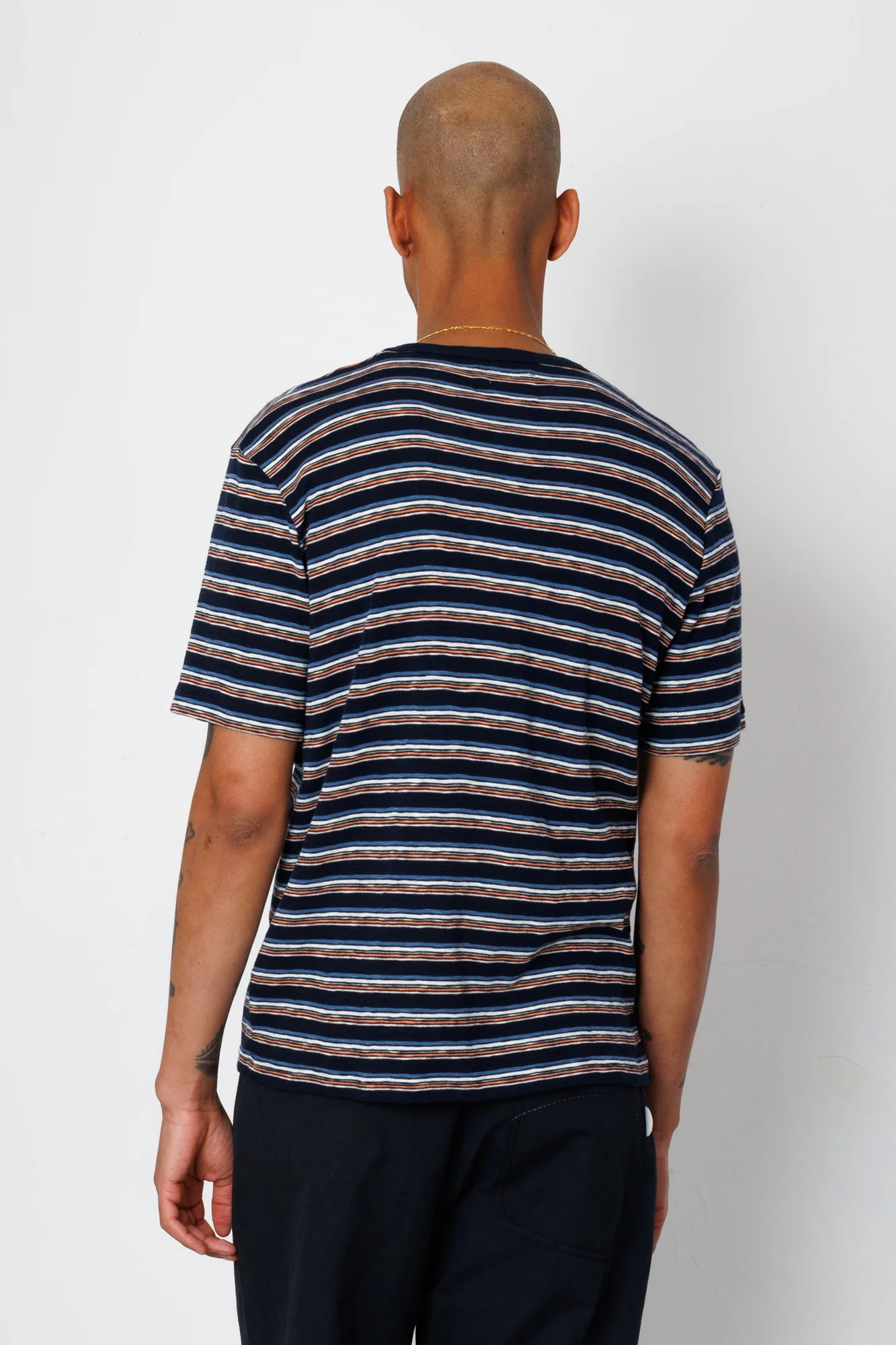 Multistripe T-Shirt - Blue Jungle Cat Stripe - Image 6