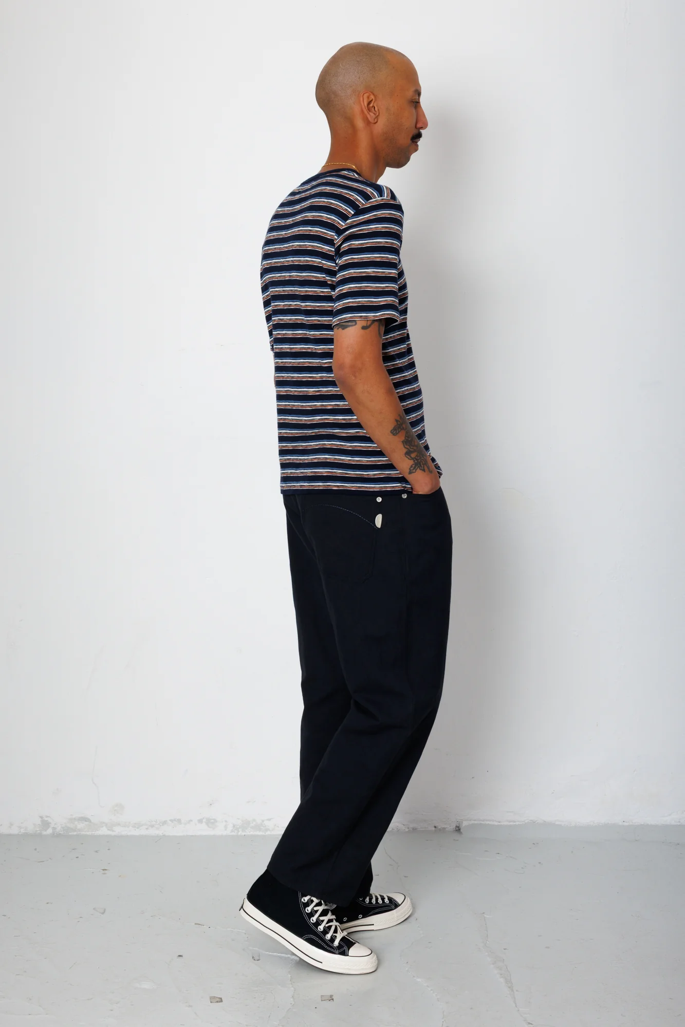 Multistripe T-Shirt - Blue Jungle Cat Stripe - Image 7