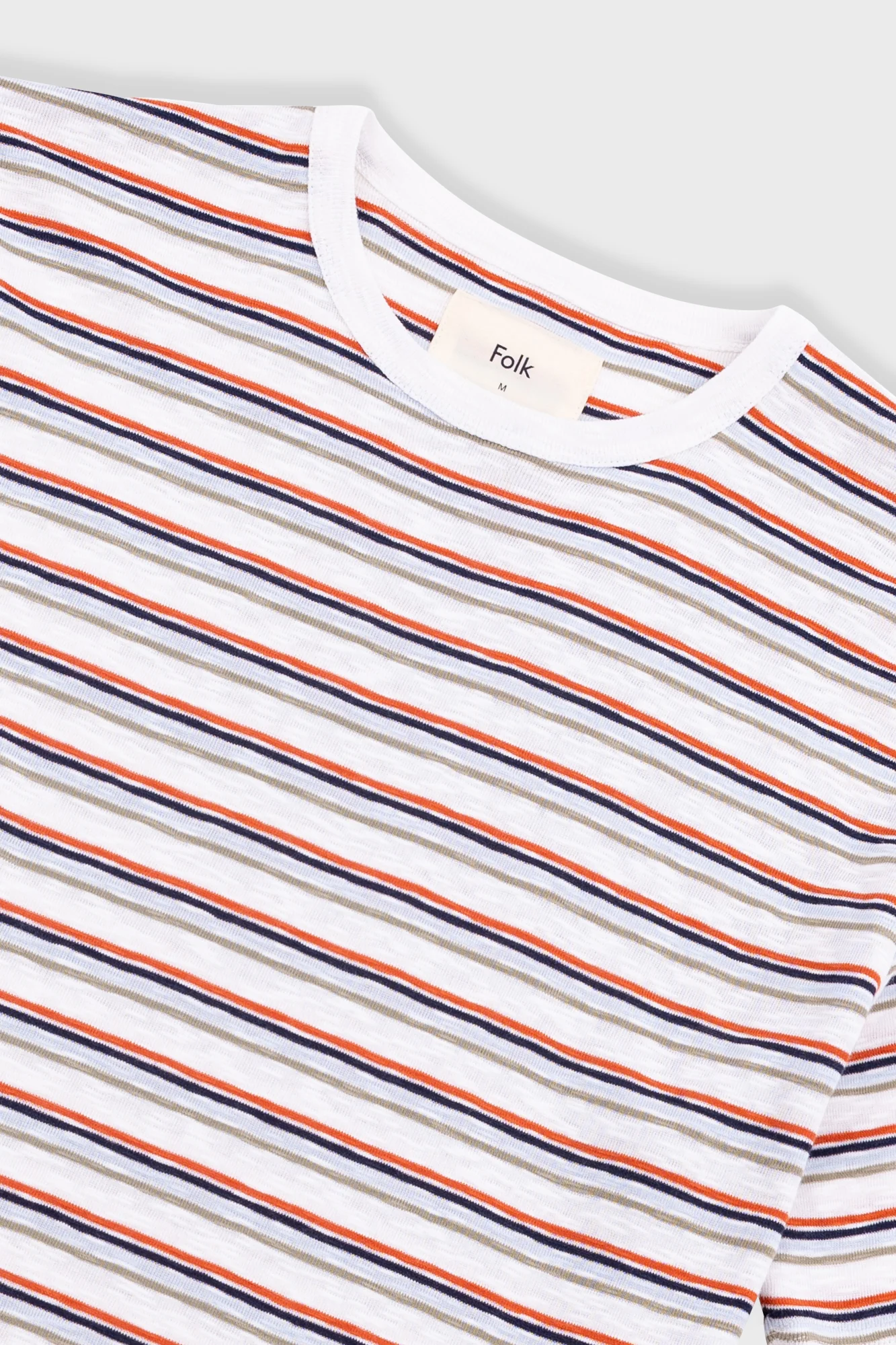 Multistripe T-Shirt - Ecru / Red Oxide Mix - Image 6