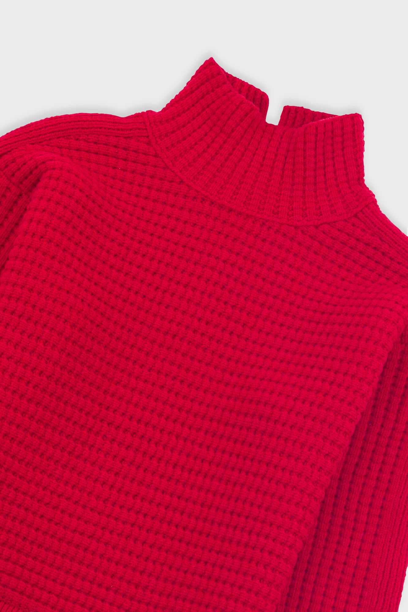 Open Funnel Neck Jumper - Carnation - Image 5
