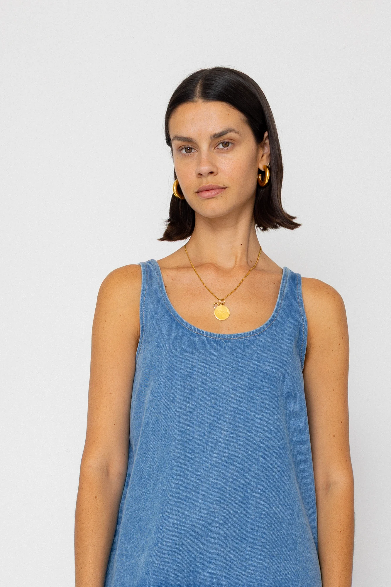 Pleated Scoop Back Vest - Heavy Bleach Wash - Image 6