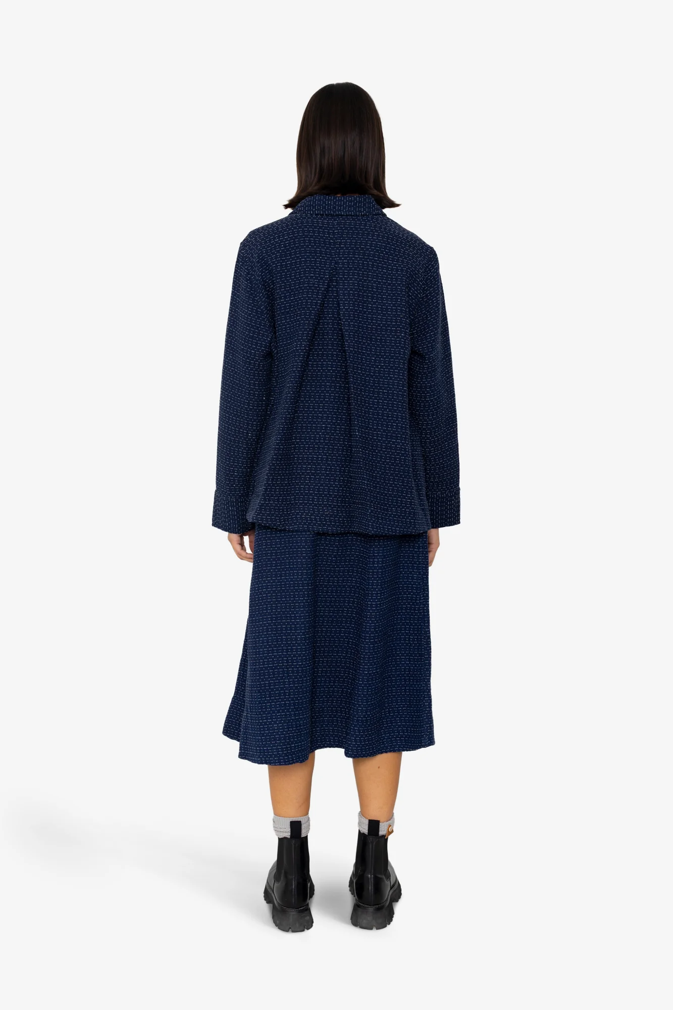 Pleated Shirt - Indigo Floatstitch - Image 4