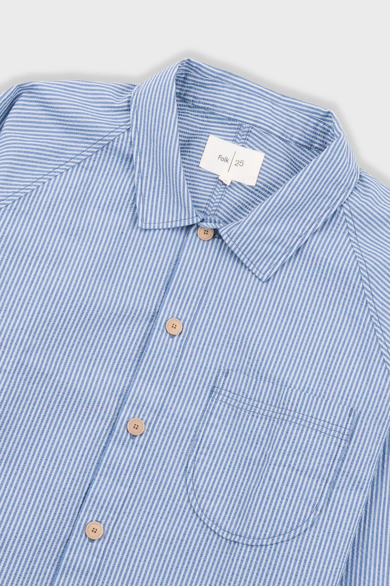 Raglan Shirt - Blue Crinkle Stripe - Image 5