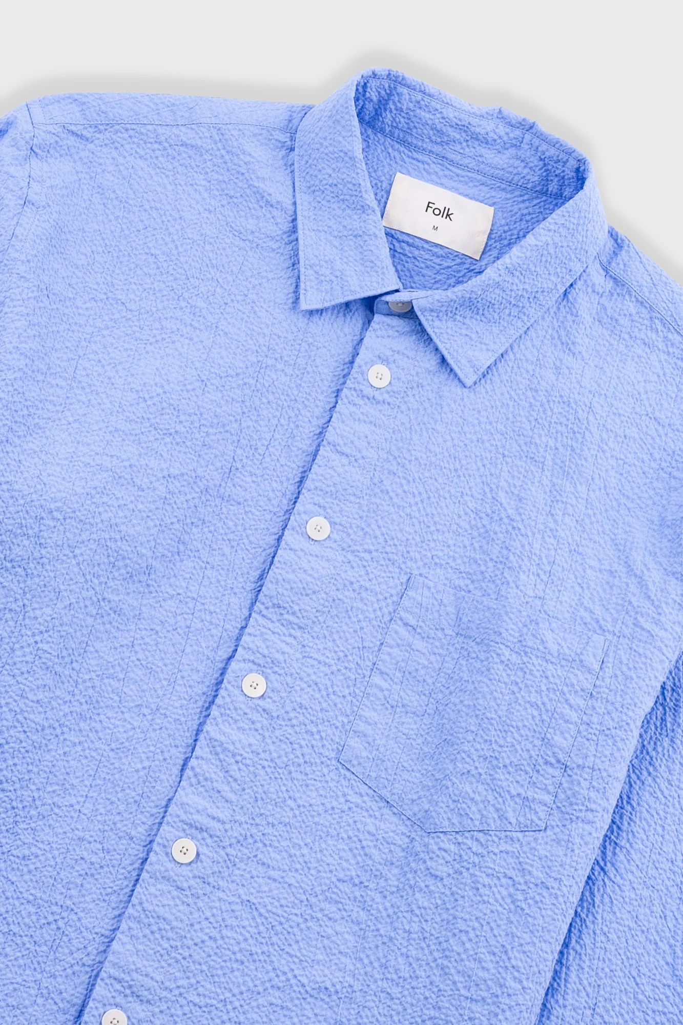 Relaxed Fit Shirt - Blue Bubble Seersucker - Image 5