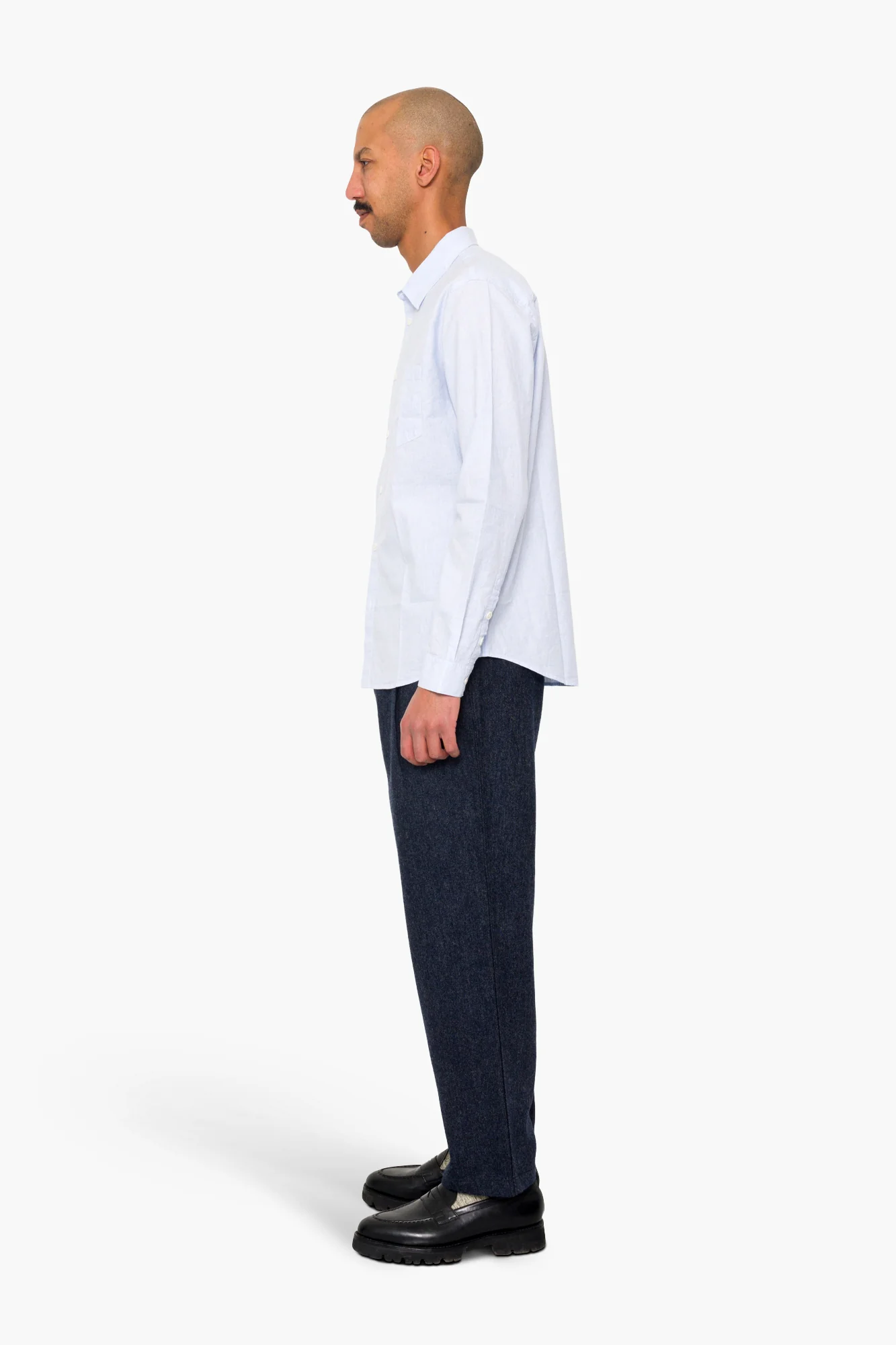 Relaxed Fit Shirt - Blue Microstripe - Image 3