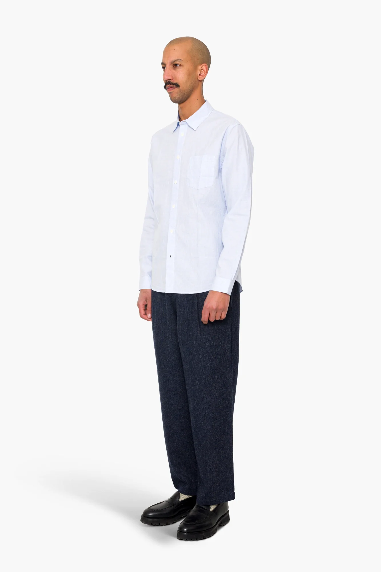 Relaxed Fit Shirt - Blue Microstripe - Image 7