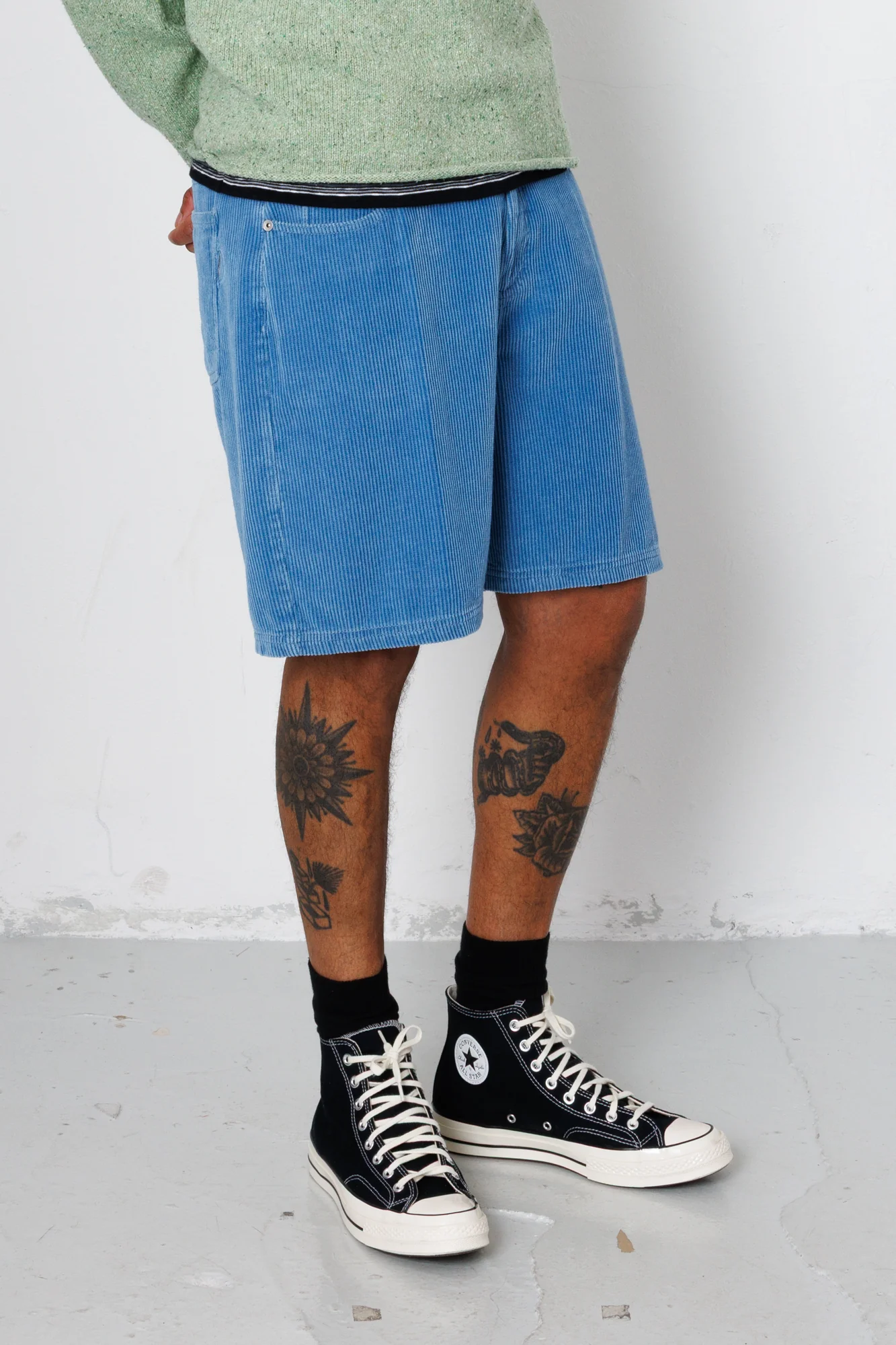 Relaxed Jean Short - Soft Blue Cord - Image 3