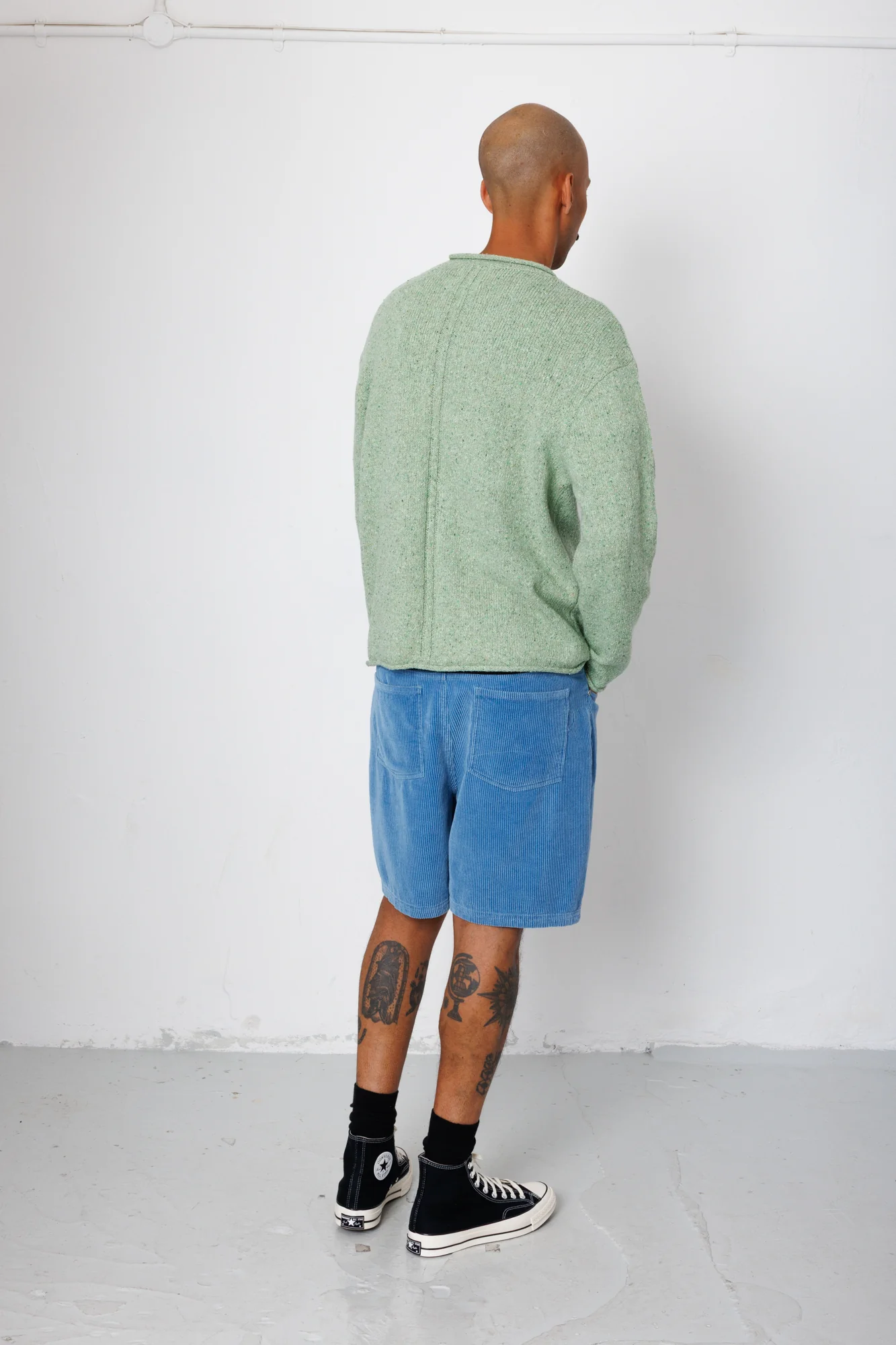 Relaxed Jean Short - Soft Blue Cord - Image 6