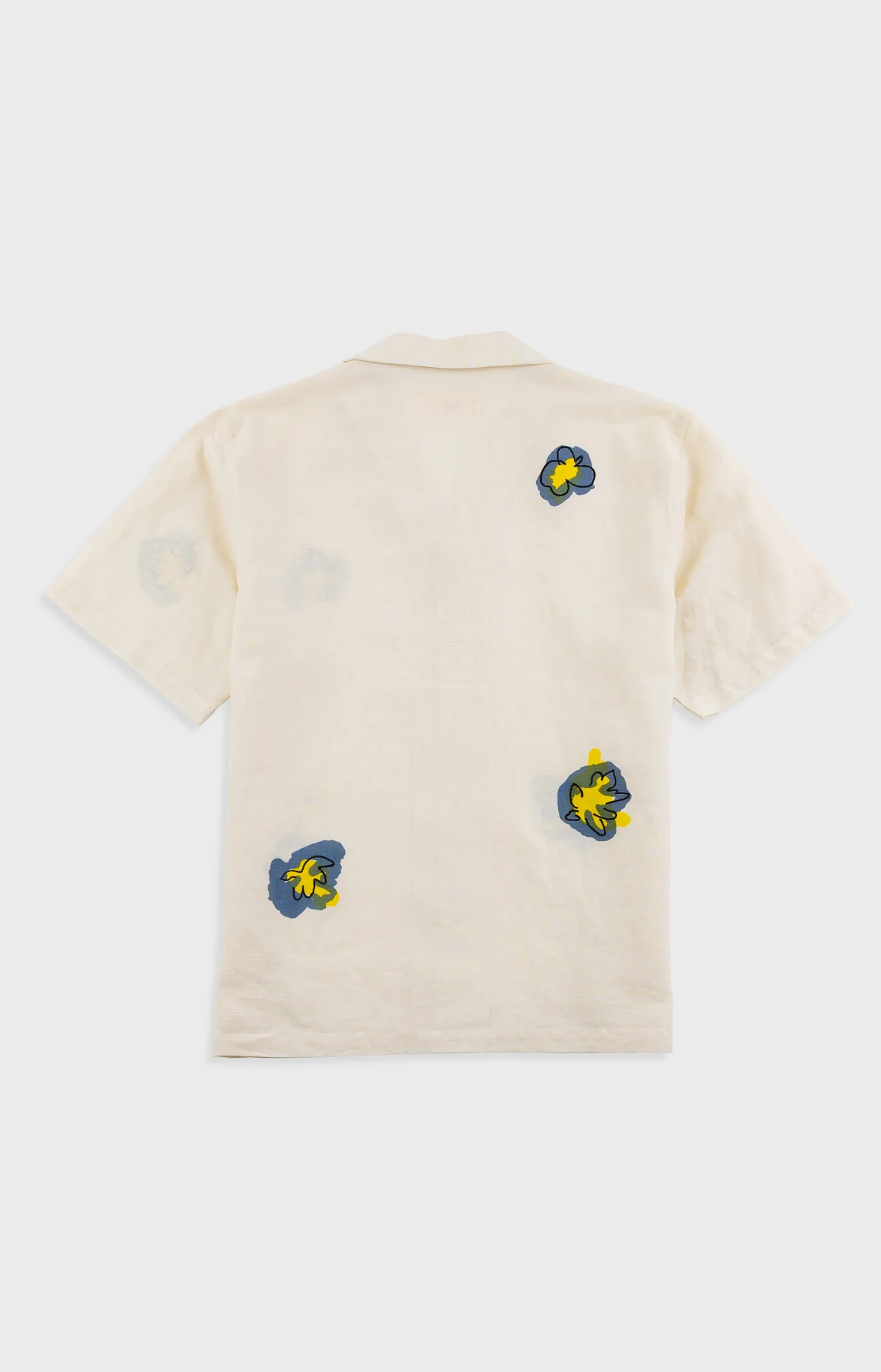 Relaxed Soft Collar Shirt - Ecru Embroidered Flower | Folk x Goss Brothers - Image 8