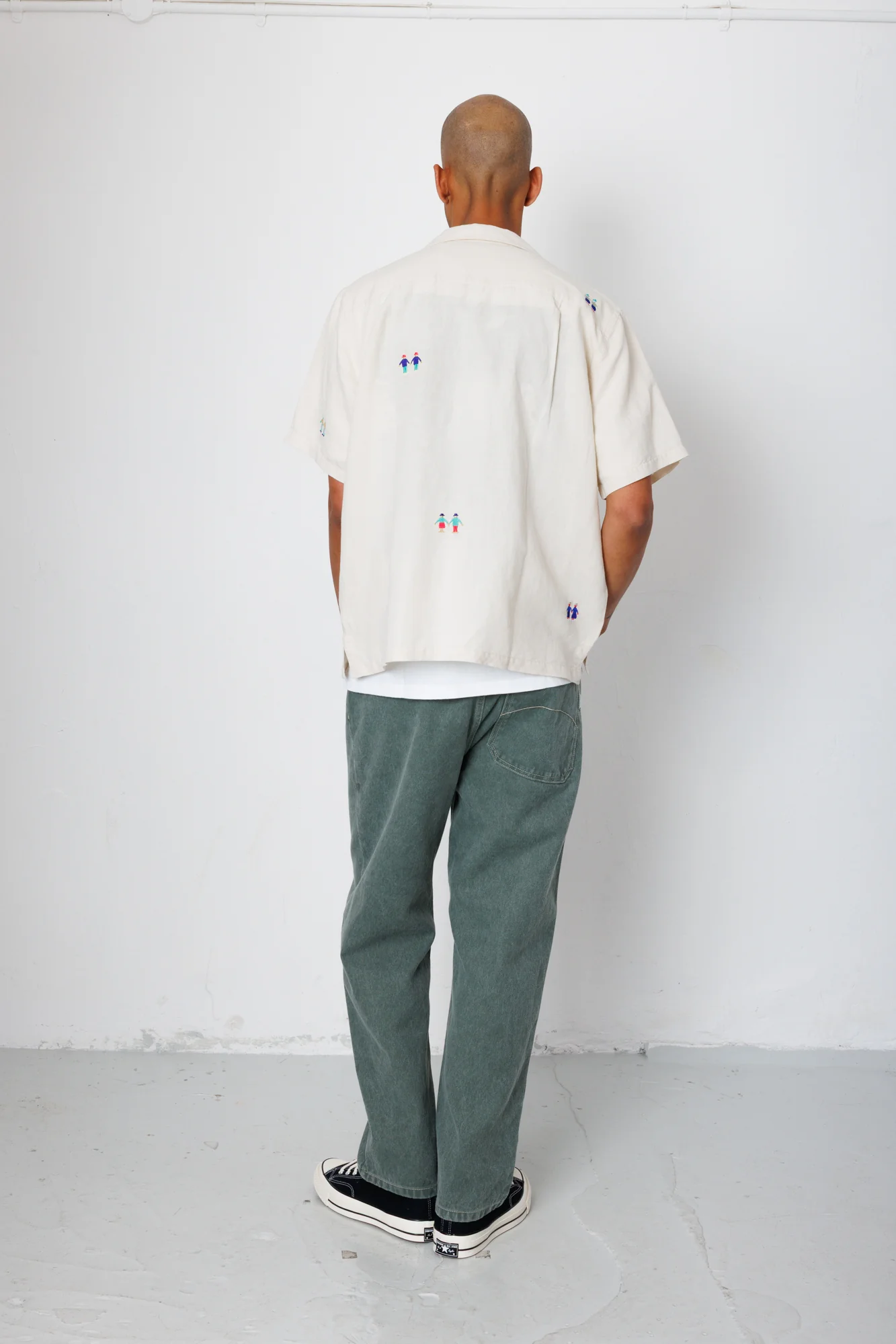 Relaxed Soft Collar Shirt - Ecru Embroidery | END. Exclusive - Image 8
