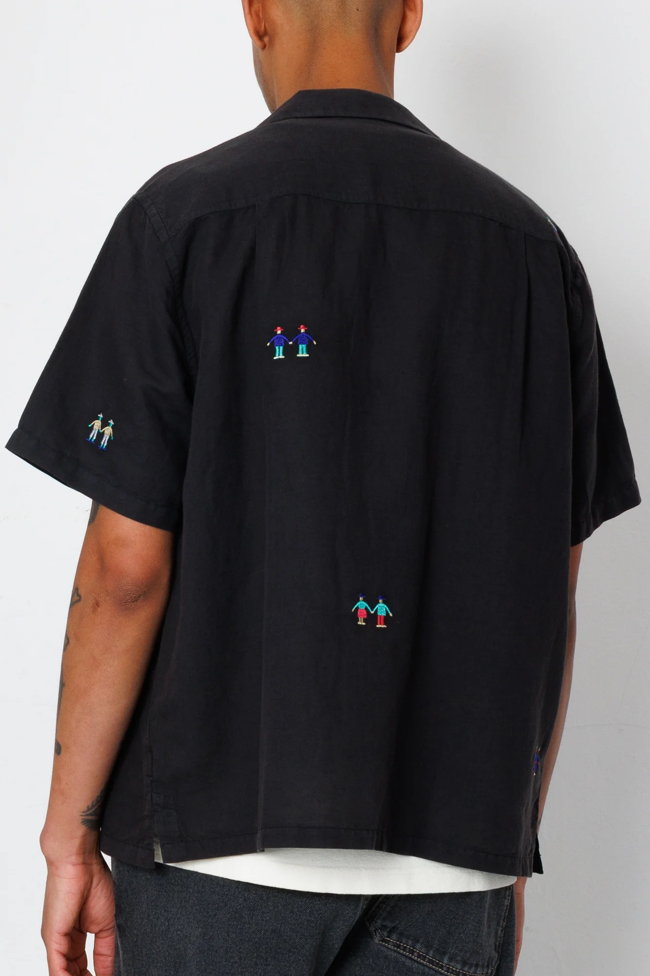 Relaxed Soft Collar Shirt - Soft Black Embroidery | END. Exclusive - Image 7