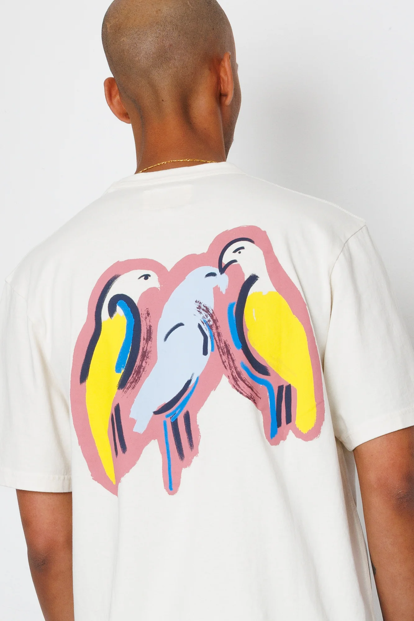 Relaxed T-Shirt - Ecru Parrot Print | Folk x Goss Brothers - Image 3