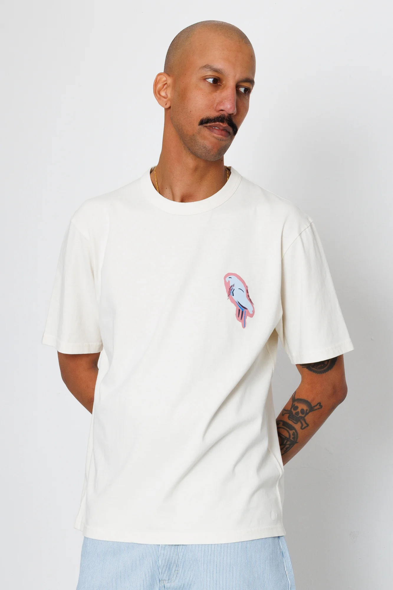 Relaxed T-Shirt - Ecru Parrot Print | Folk x Goss Brothers - Image 4