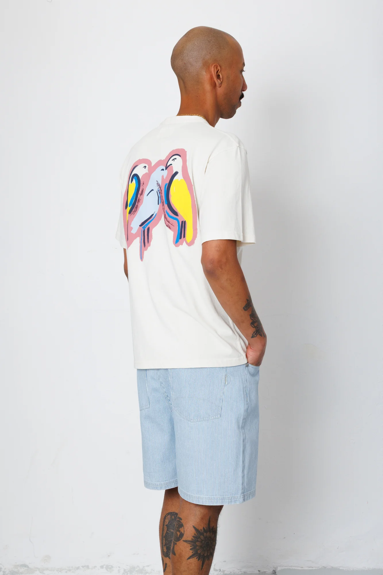 Relaxed T-Shirt - Ecru Parrot Print | Folk x Goss Brothers - Image 7