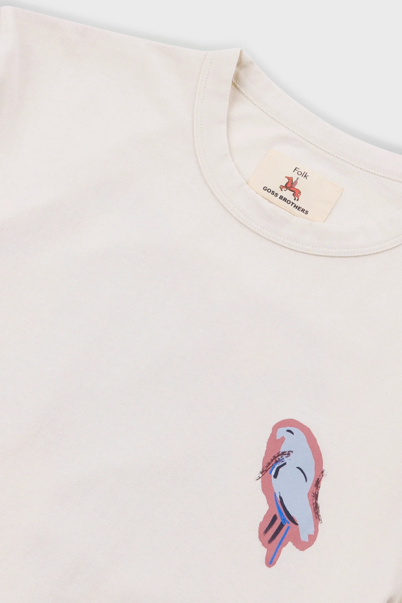 Relaxed T-Shirt - Ecru Parrot Print | Folk x Goss Brothers - Image 9