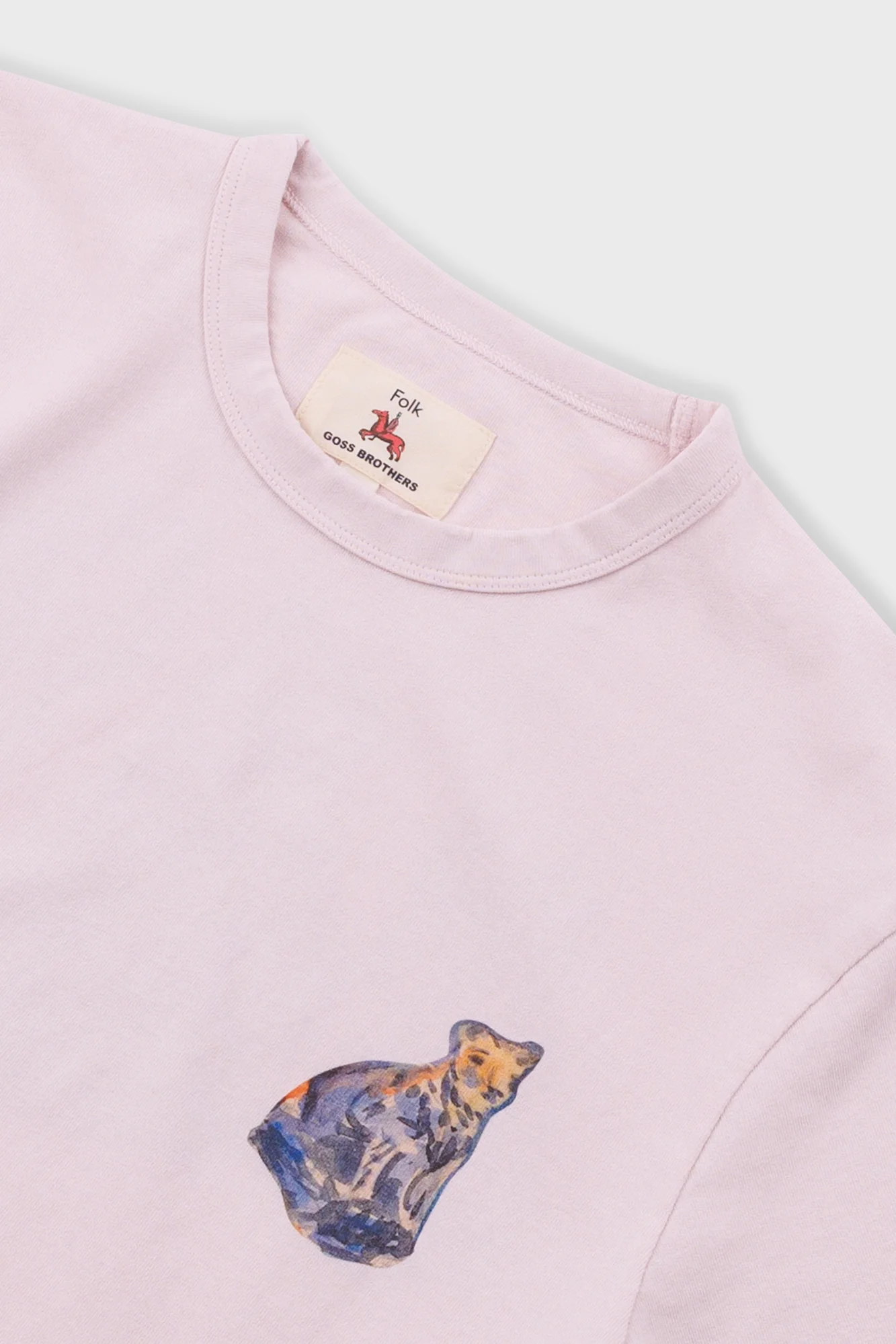 Relaxed T-Shirt - Light Pink Jungle Cat | Folk x Goss Brothers - Image 4