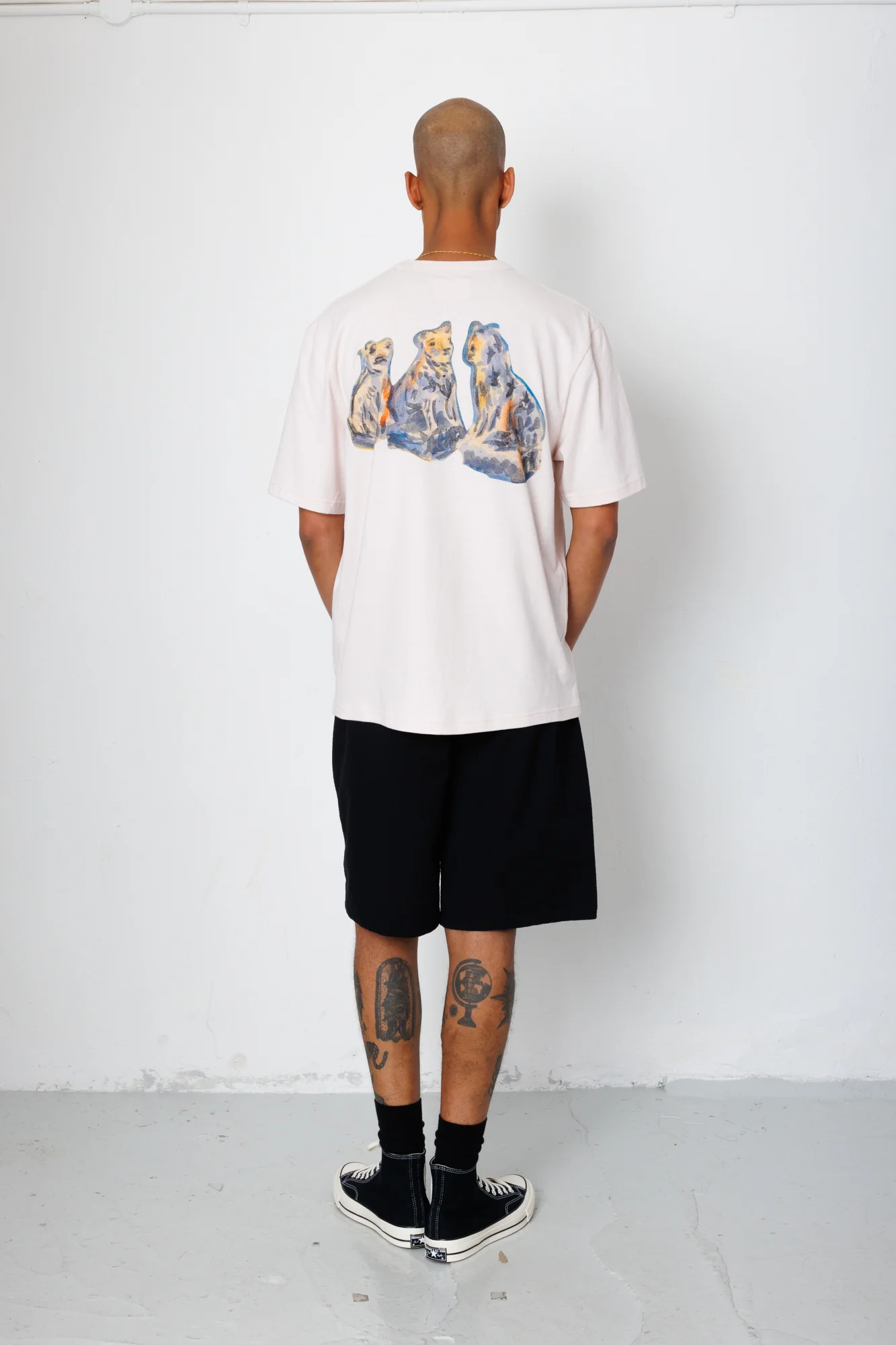 Relaxed T-Shirt - Light Pink Jungle Cat | Folk x Goss Brothers - Image 5