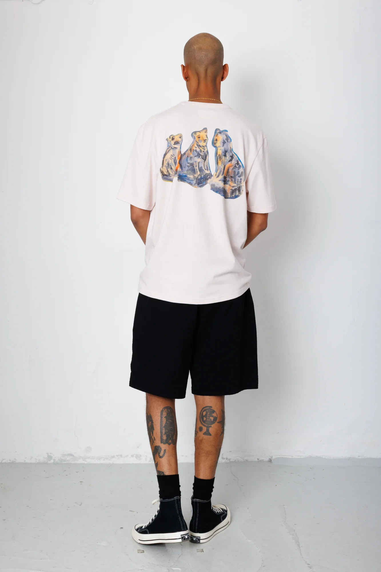 Relaxed T-Shirt - Light Pink Jungle Cat | Folk x Goss Brothers - Image 6