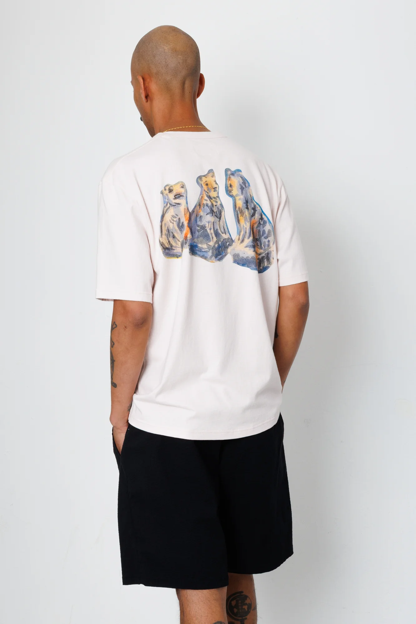 Relaxed T-Shirt - Light Pink Jungle Cat | Folk x Goss Brothers - Image 8