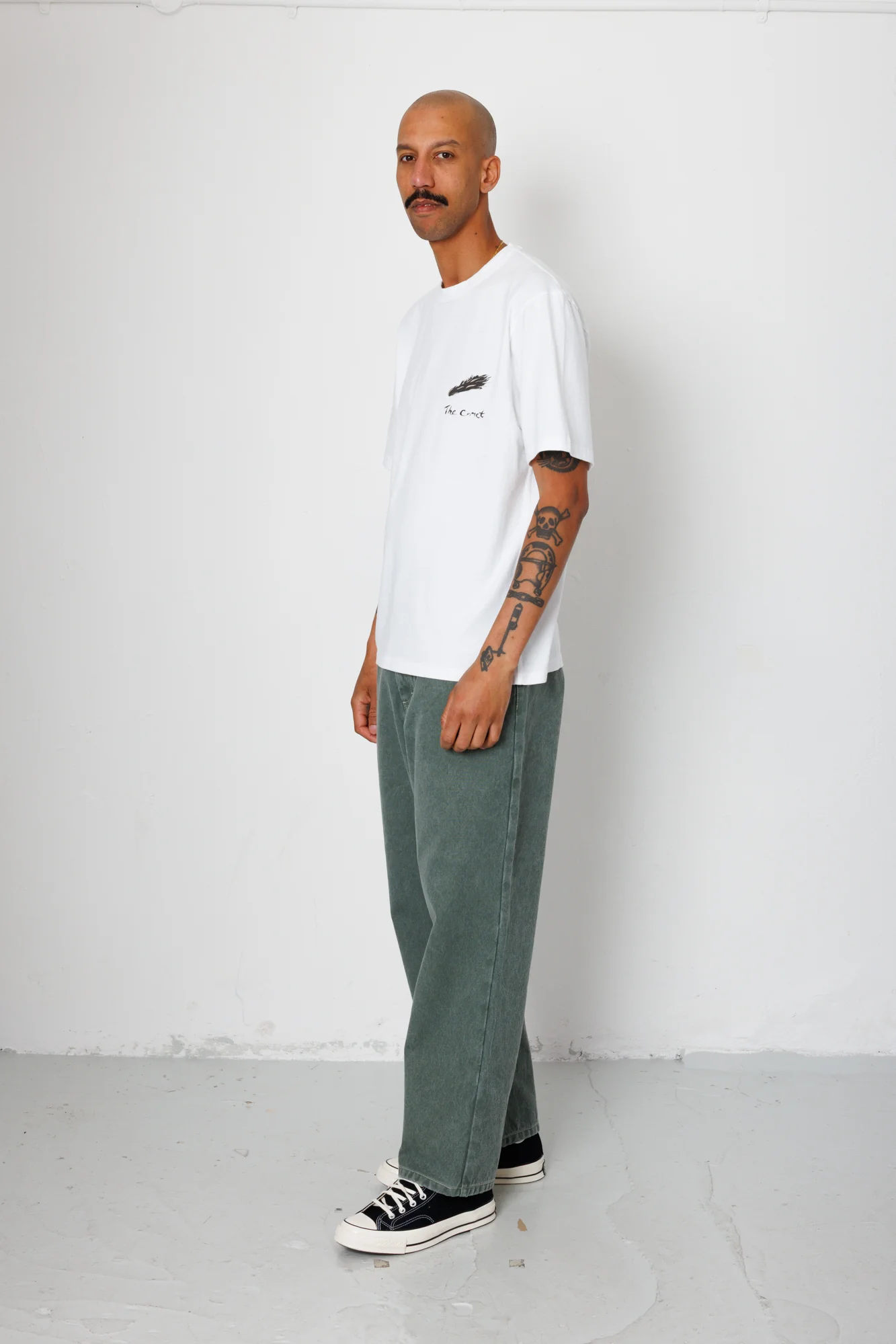 Relaxed T-Shirt - White Comet | Folk x Goss Brothers - Image 3