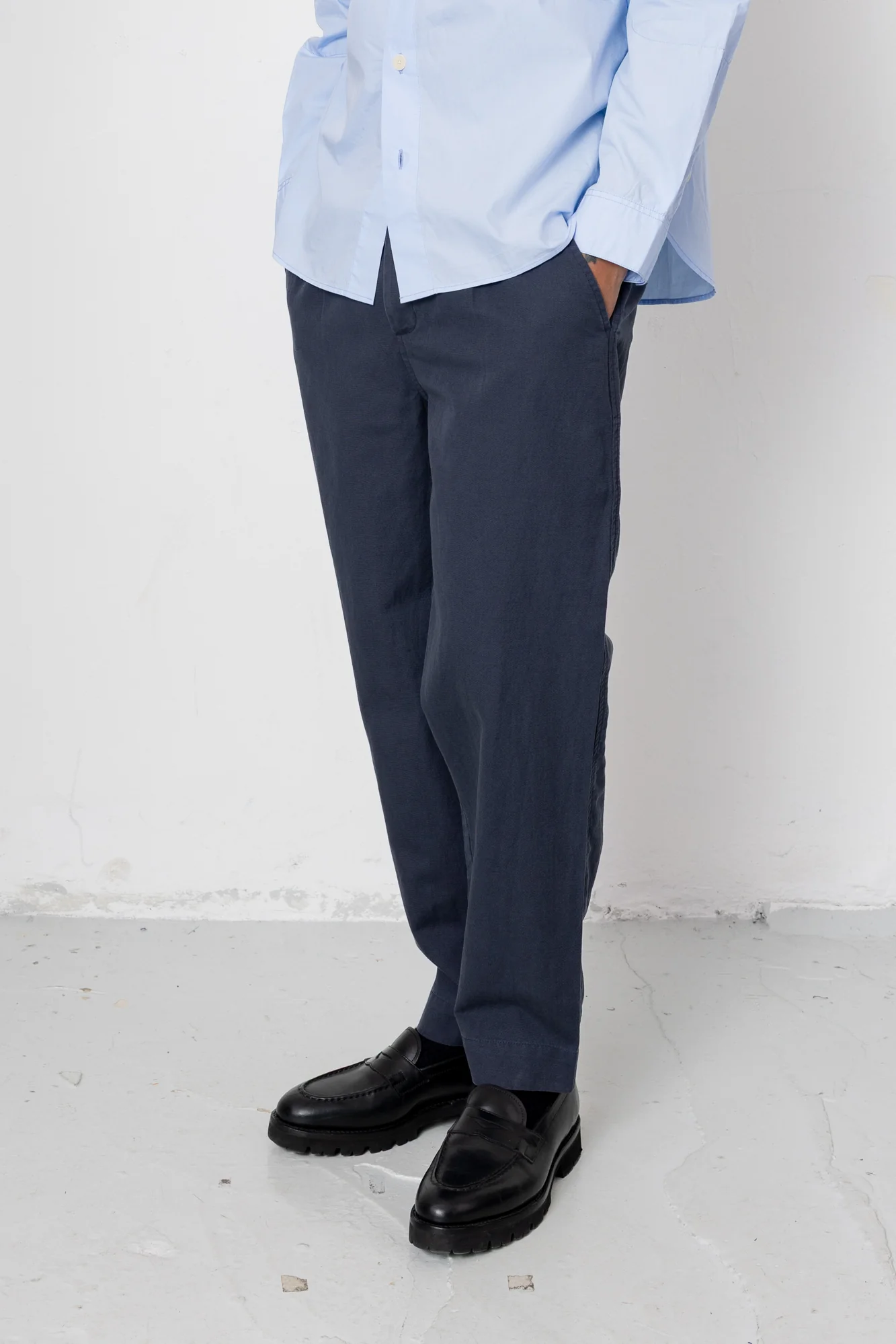 Signal Pant - Dark Navy Slub Linen - Image 3
