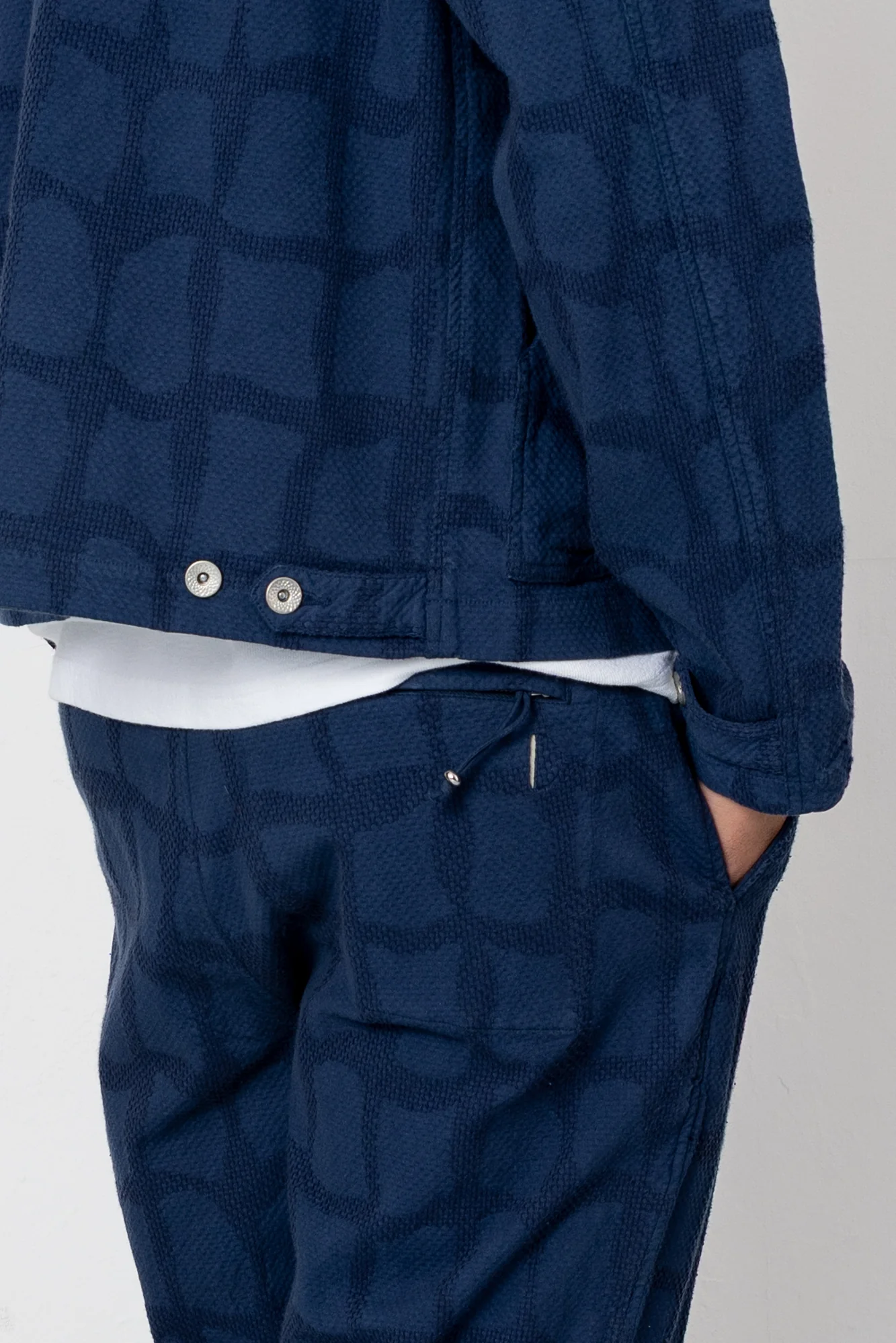 Signal Pant - Irregular Block Jacquard Navy - Image 6