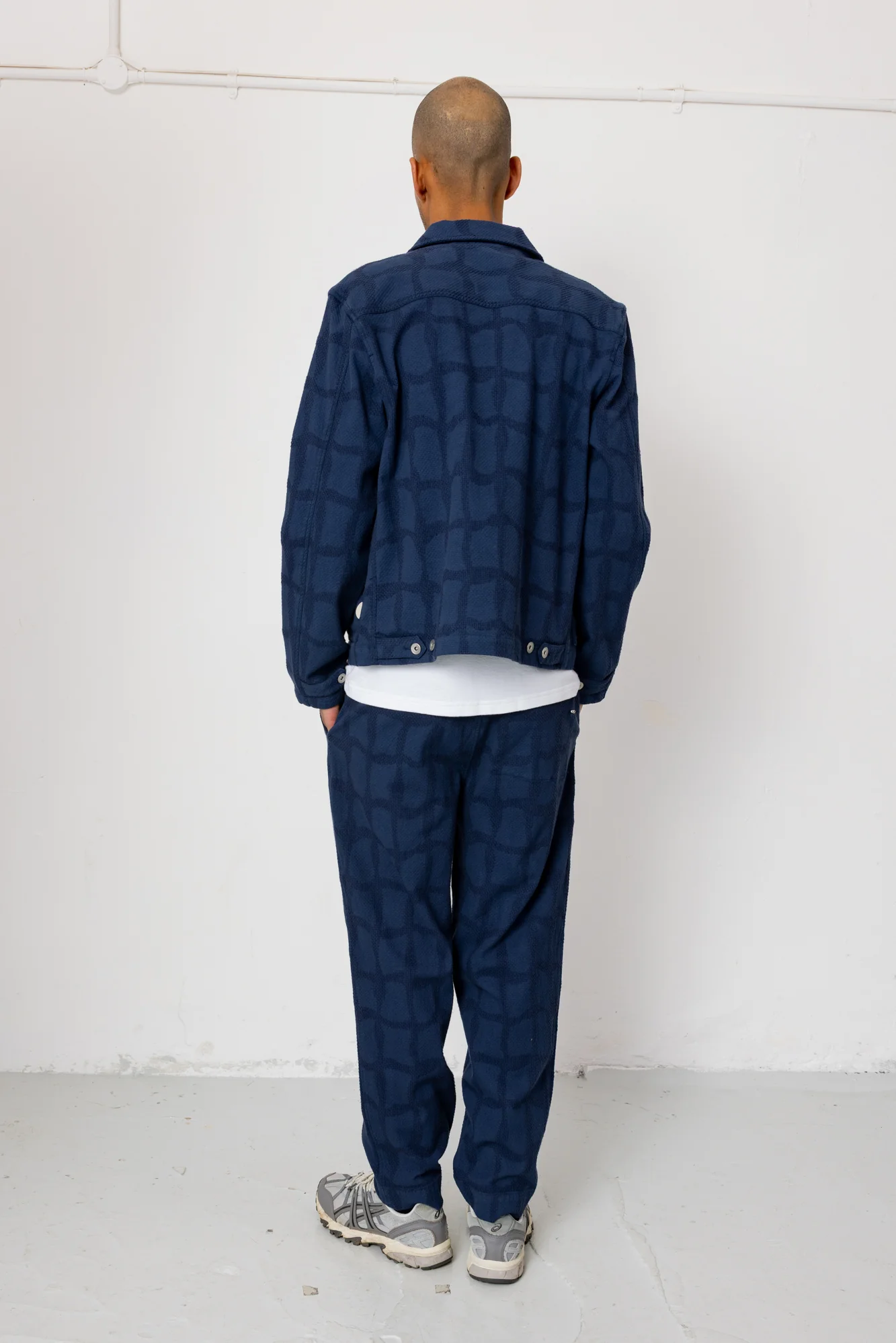 Signal Pant - Irregular Block Jacquard Navy - Image 9