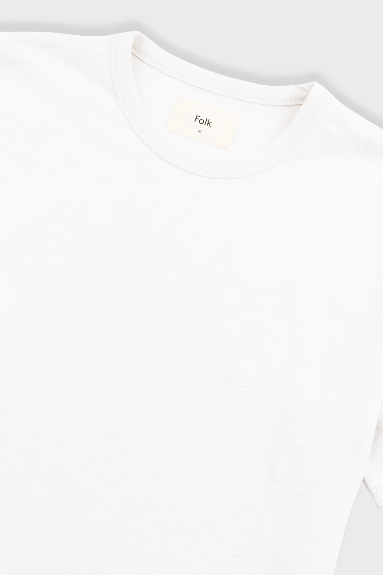 Slub Embroidered T-Shirt - Off White - Image 5