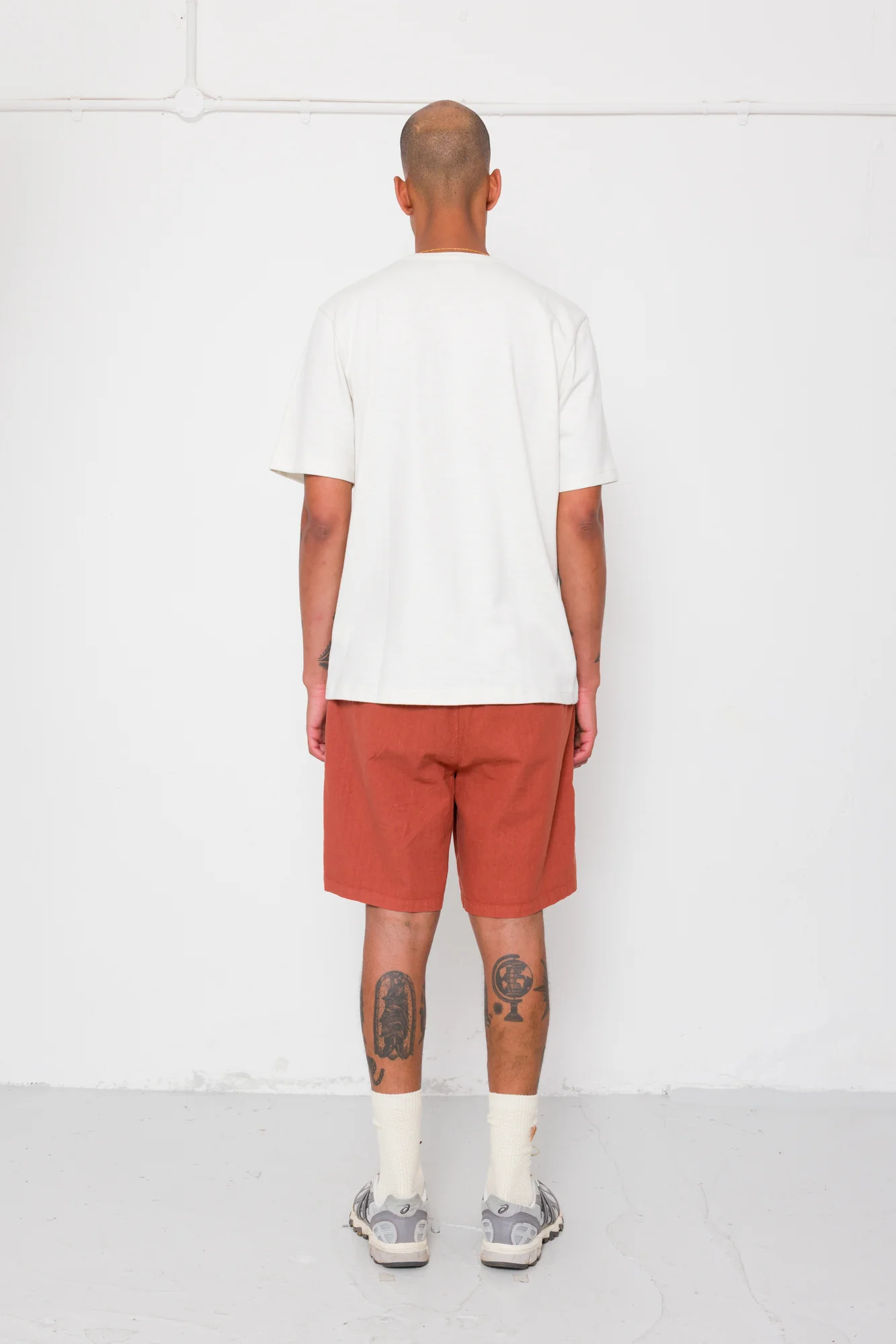 Slub Embroidered T-Shirt - Off White - Image 8