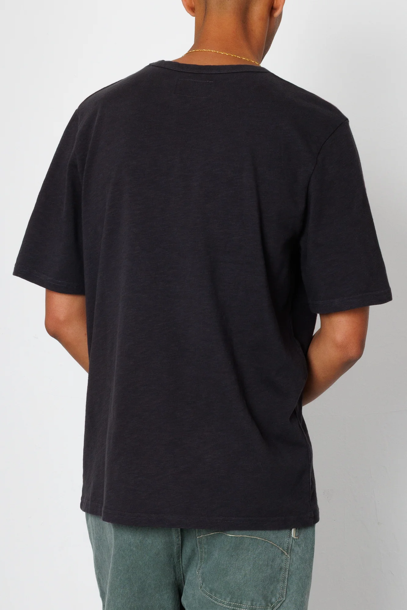 Slub Embroidery T-Shirt - Black Carousel | Folk x Goss Brothers - Image 5