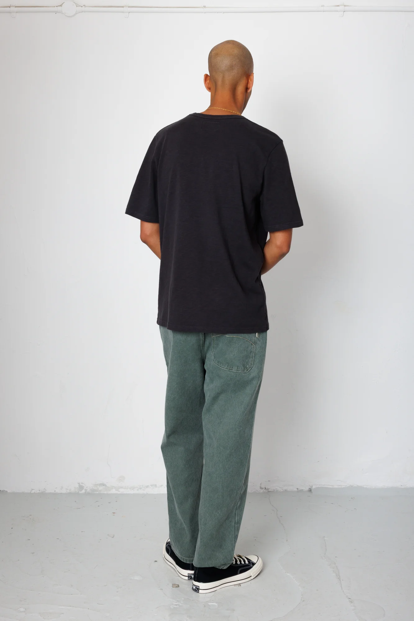 Slub Embroidery T-Shirt - Black Carousel | Folk x Goss Brothers - Image 6