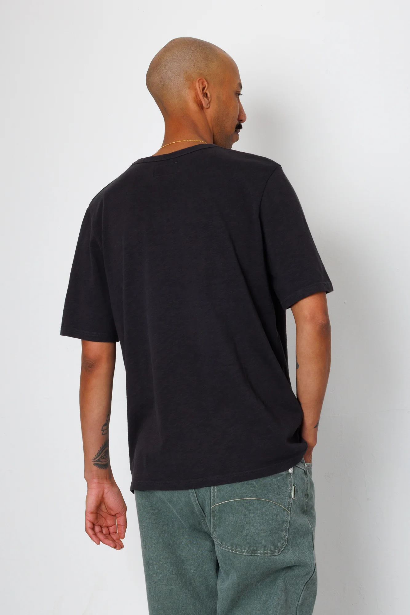 Slub Embroidery T-Shirt - Black Carousel | Folk x Goss Brothers - Image 7