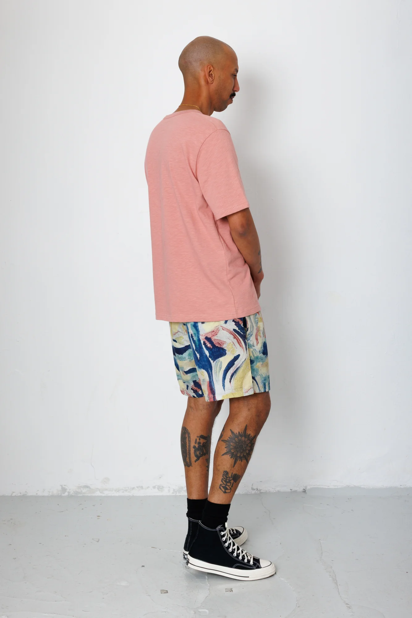 Slub Embroidery T-Shirt - Dusty Pink Parrot | Folk x Goss Brothers - Image 5