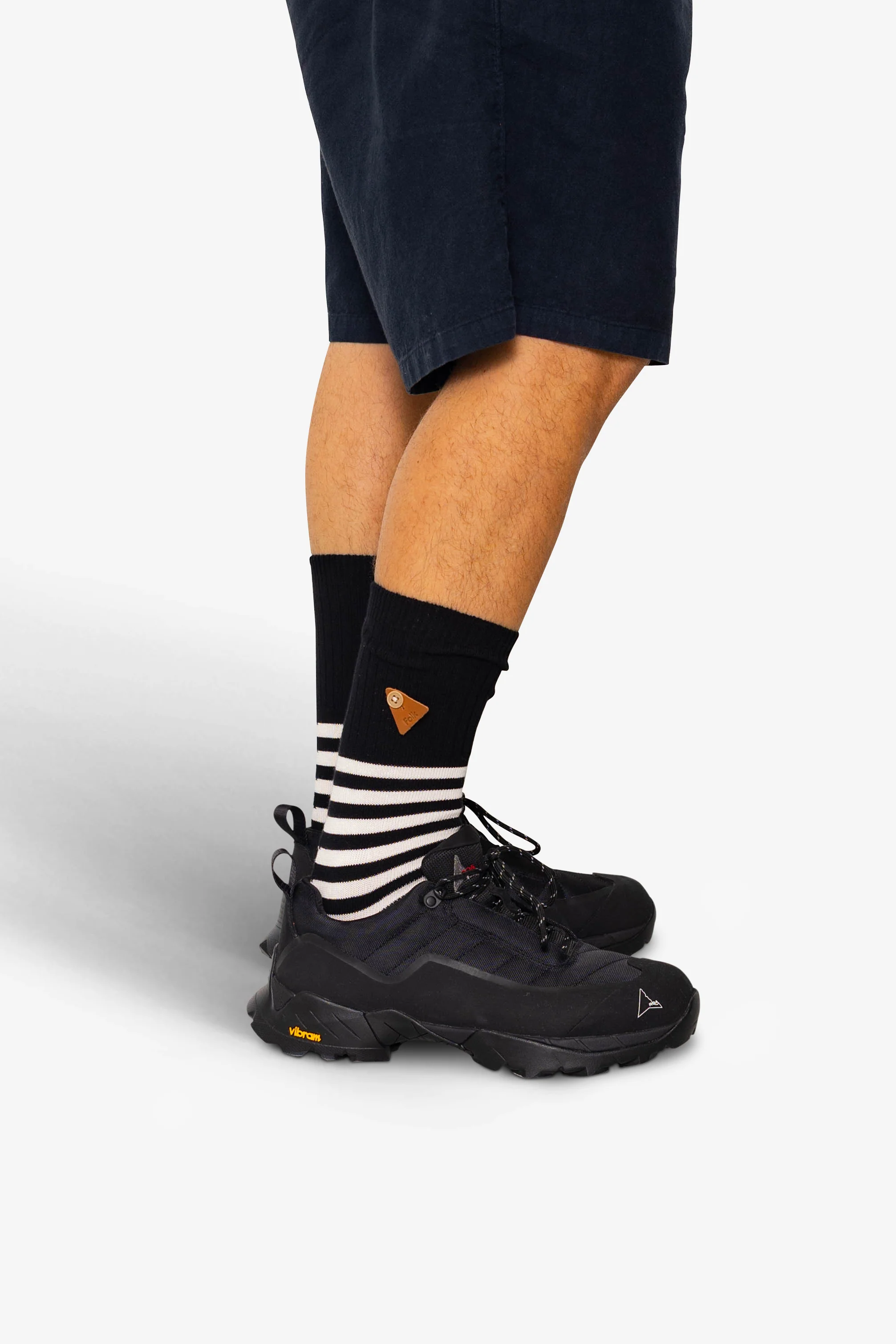 Striped Socks - Black / Ecru - Image 3