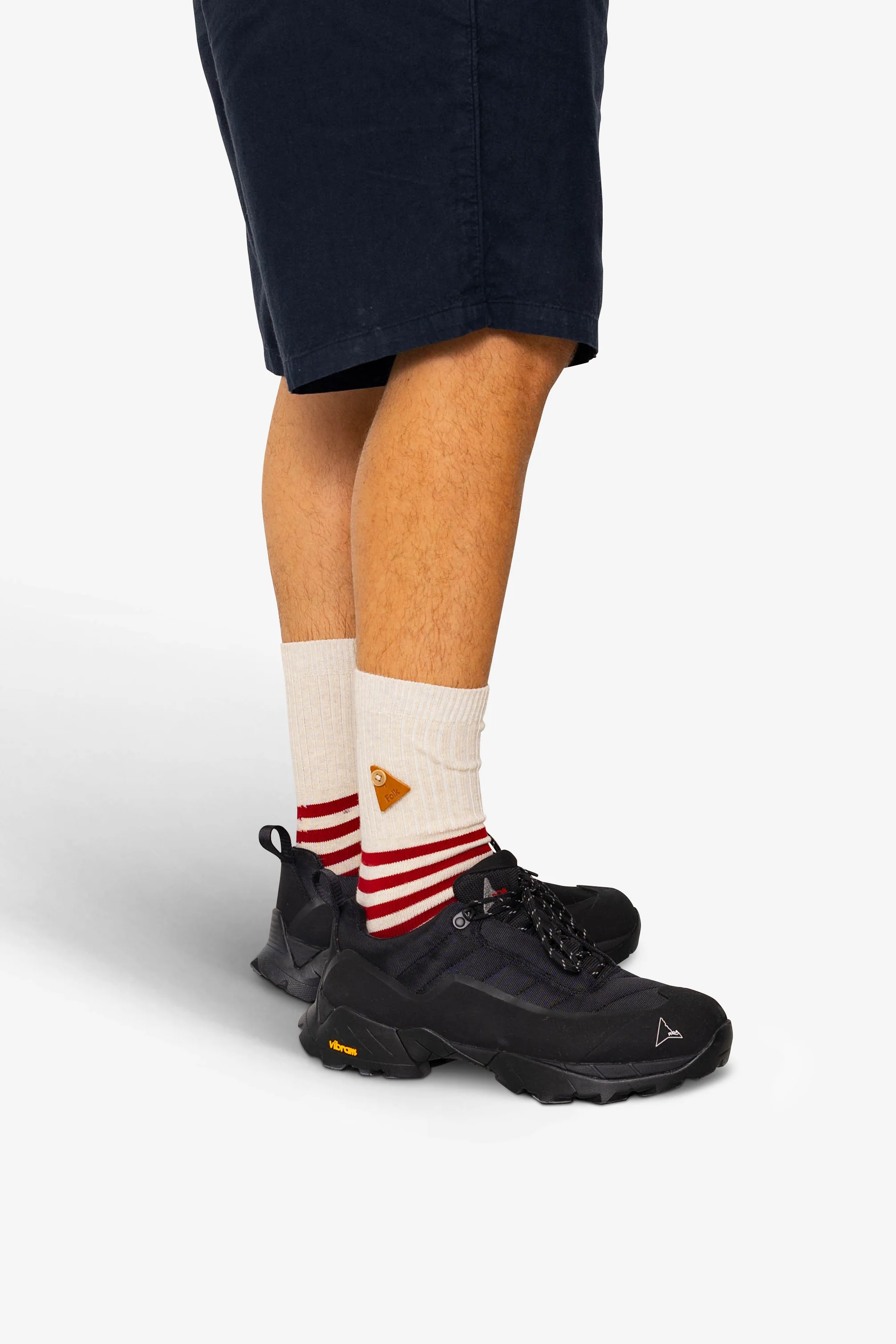 Striped Socks - Crimson / Stone - Image 3