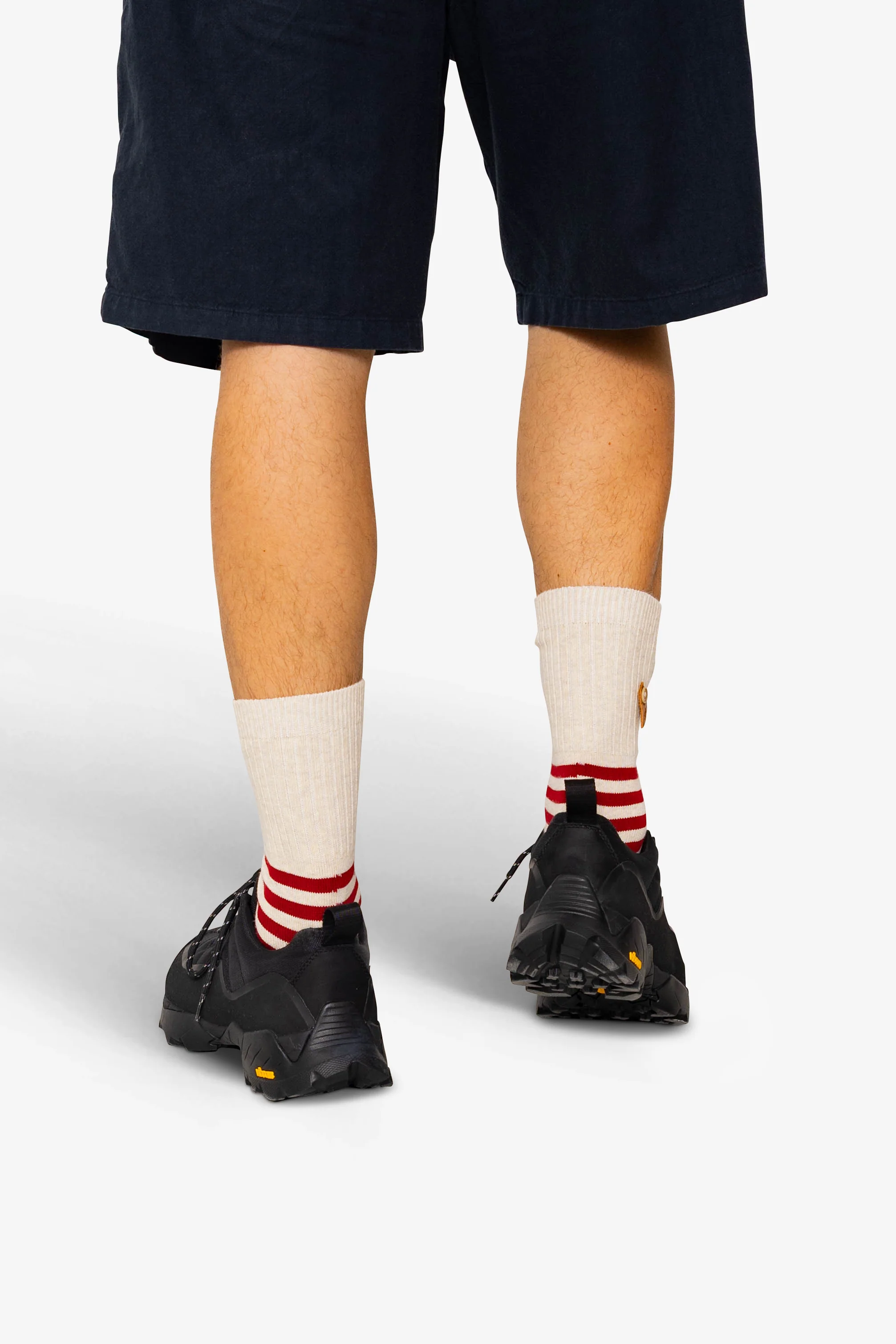 Striped Socks - Crimson / Stone - Image 5