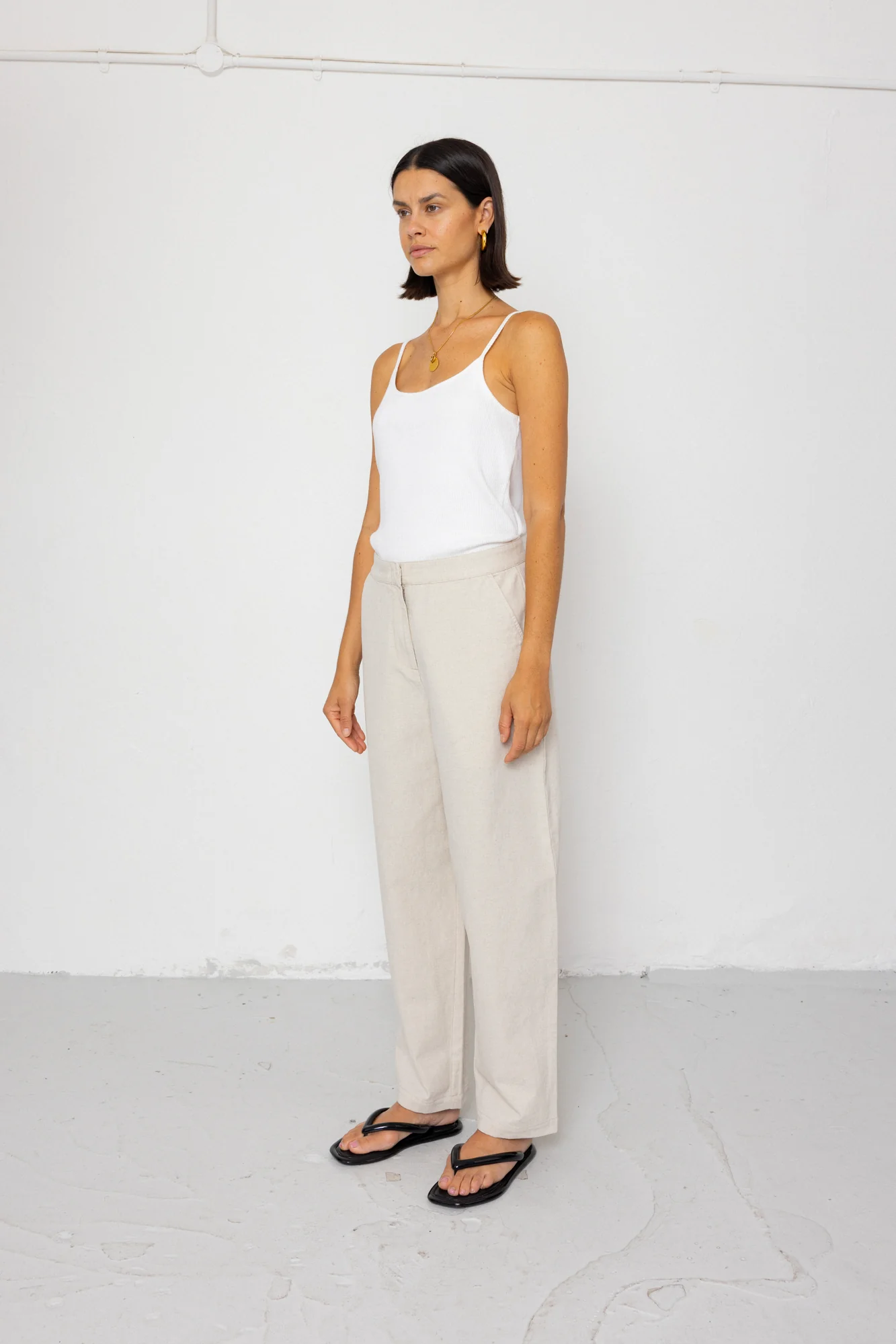 Suit Trousers - Natural Linen Cotton Canvas - Image 5
