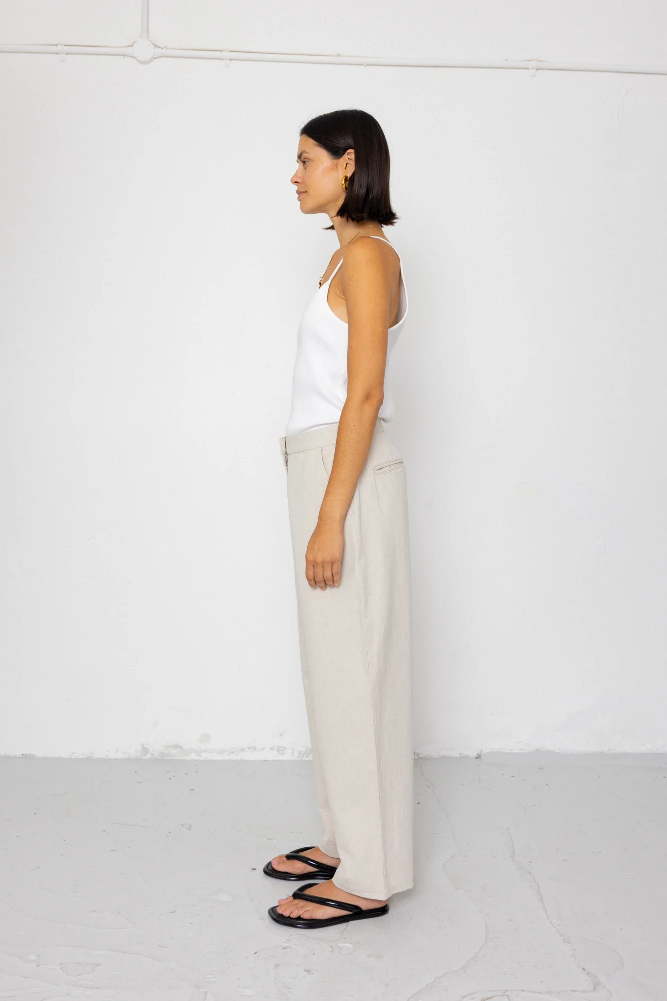 Suit Trousers - Natural Linen Cotton Canvas - Image 6
