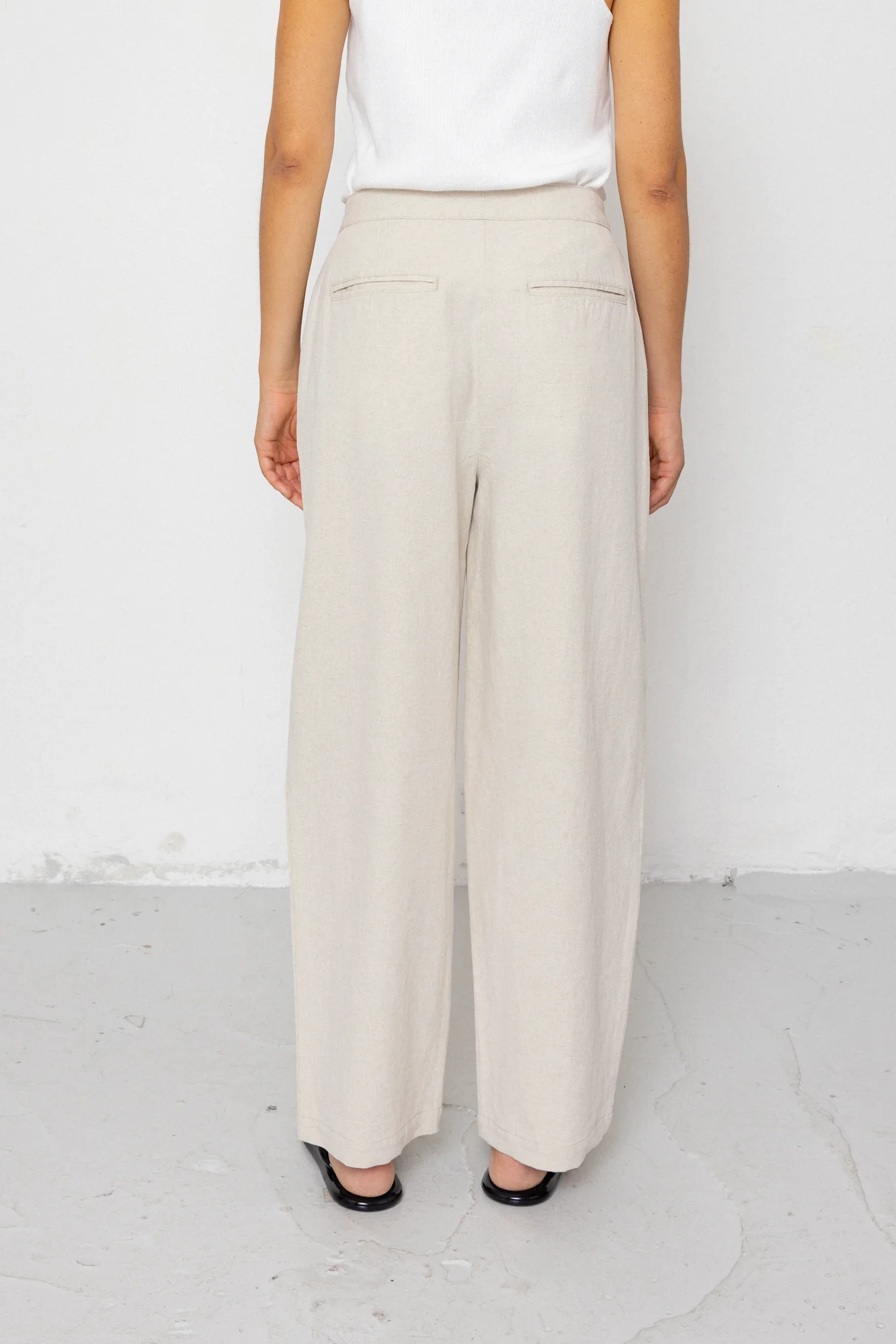 Suit Trousers - Natural Linen Cotton Canvas - Image 8