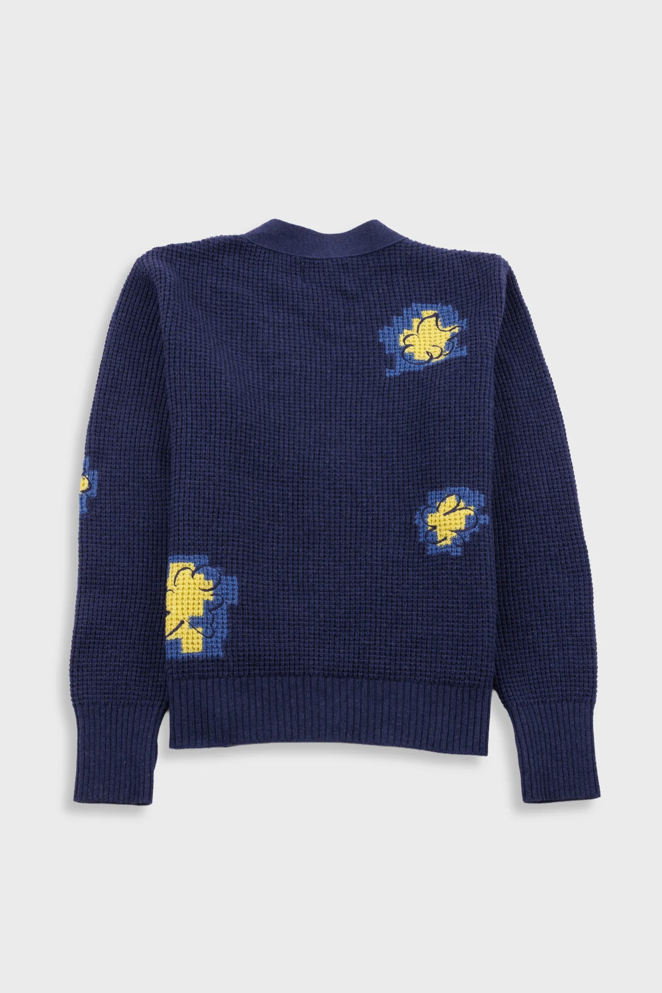 Waffle Cardigan - Embroidered Yellow Flower | Folk x Goss Brothers - Image 10