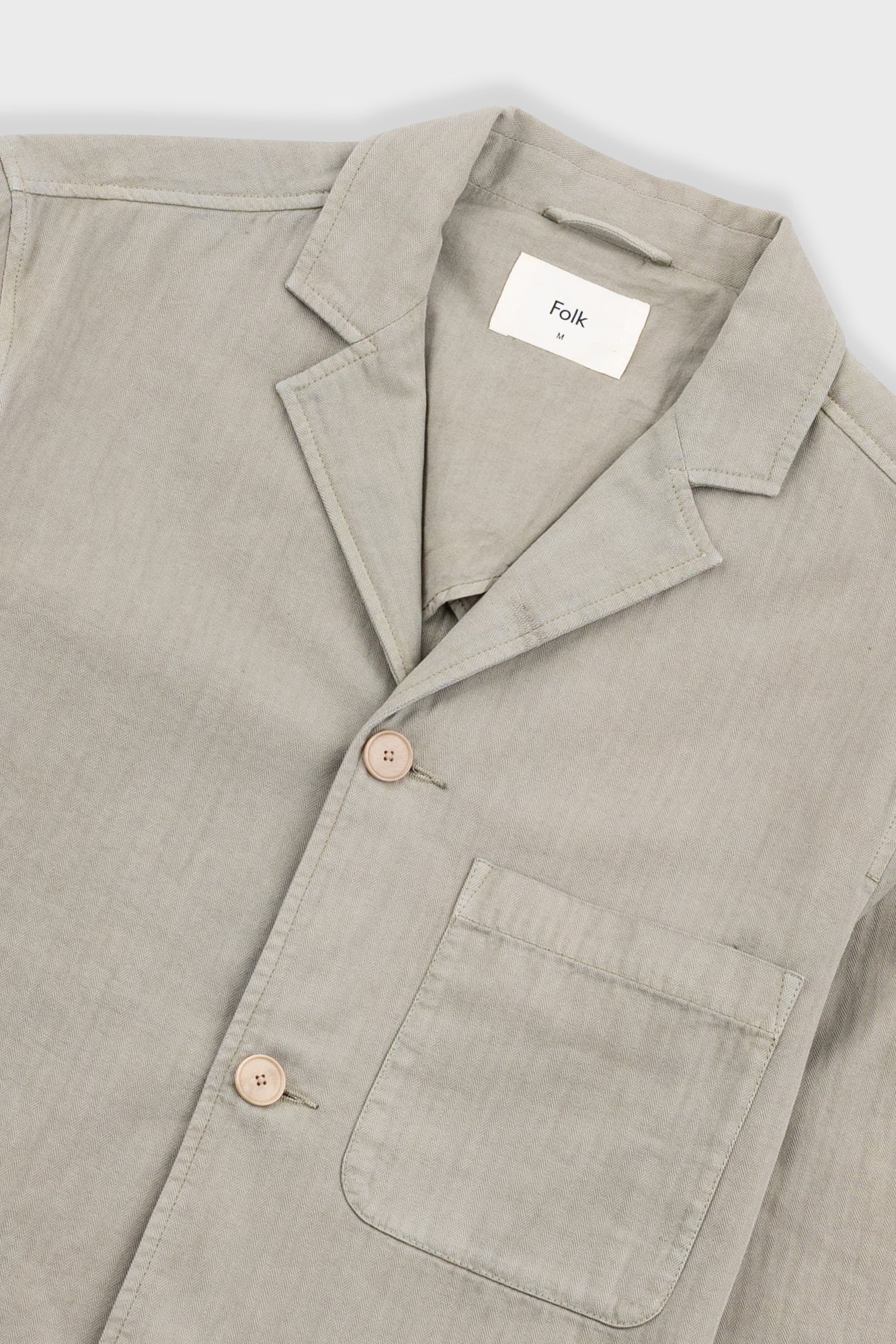 Wide Fit Blazer - Silver Sage Herringbone - Image 5