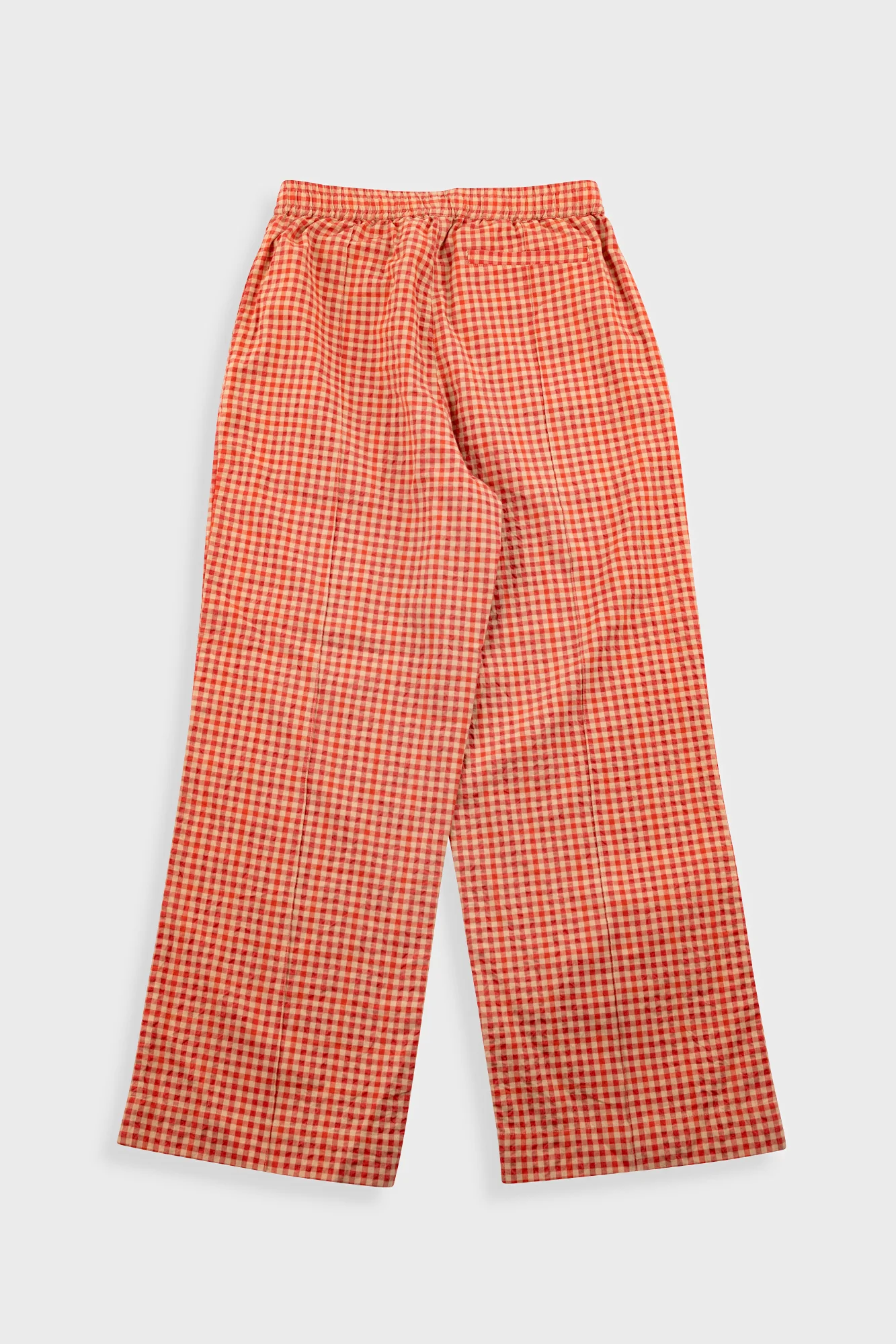 Wide Fit Trousers - Red Oxide Textured Check - Image 3