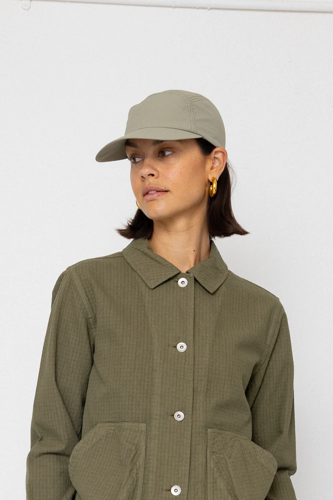 Women's Prism Jacket - Light Olive Chunky Ripstop - Image 3