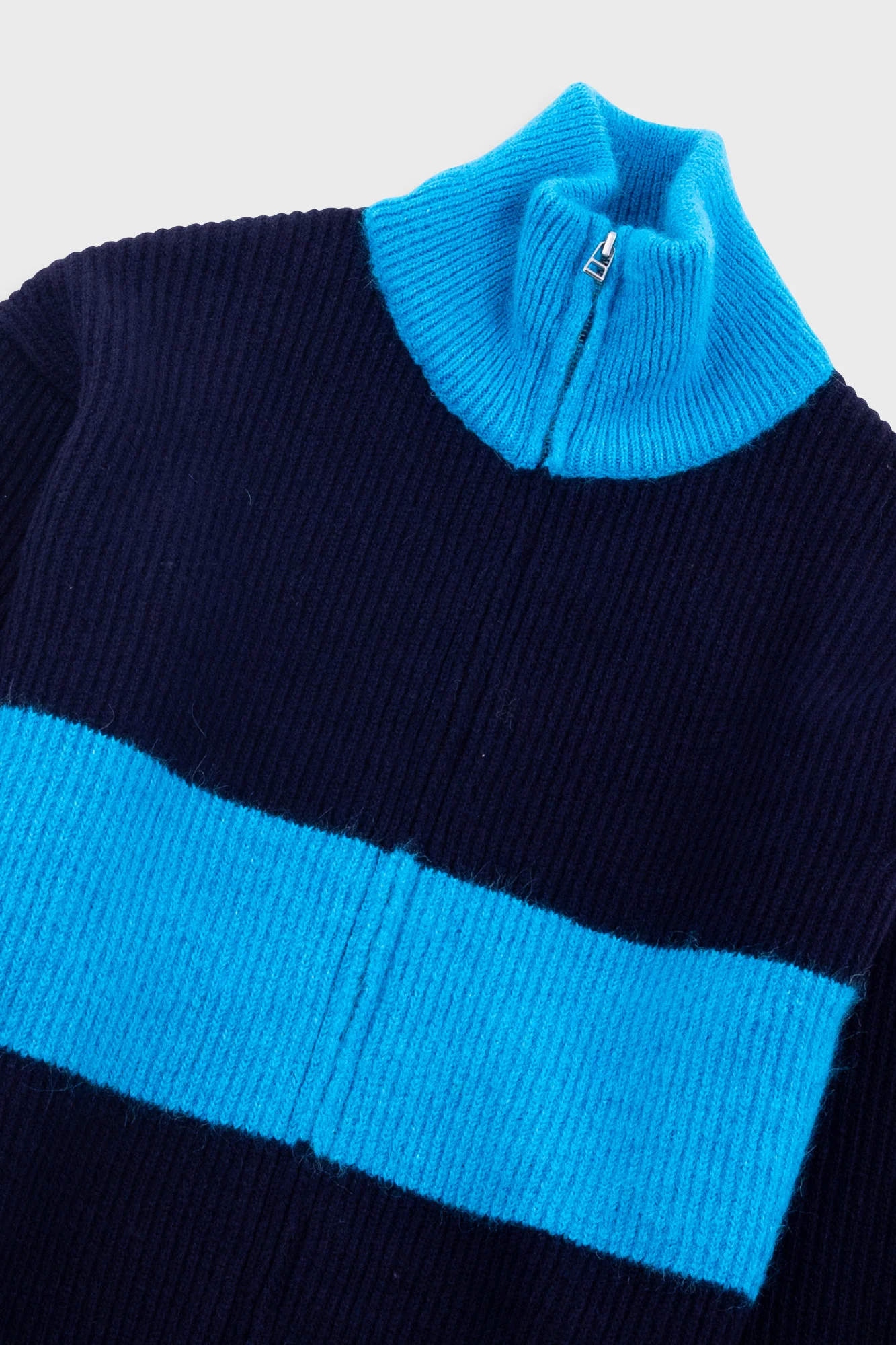 Zip Through Jumper - Navy Cobalt - Image 5