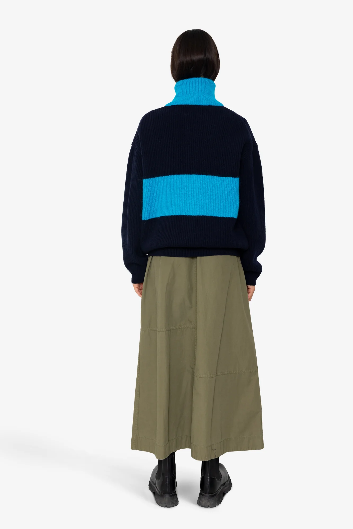 Zip Through Jumper - Navy Cobalt - Image 9