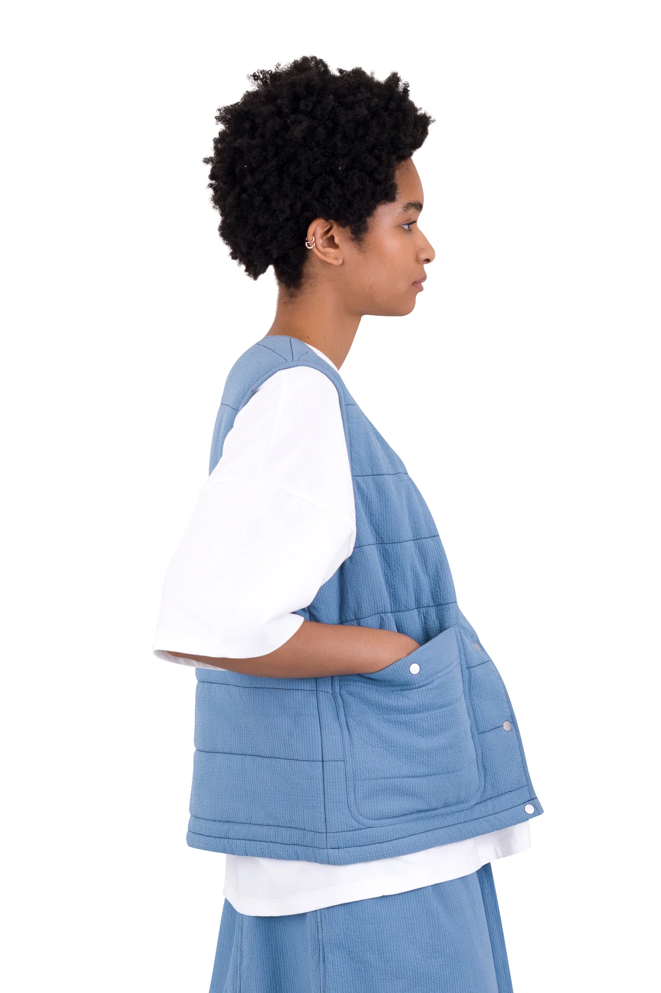 Gilet - Light Indigo Topstitch - Image 6