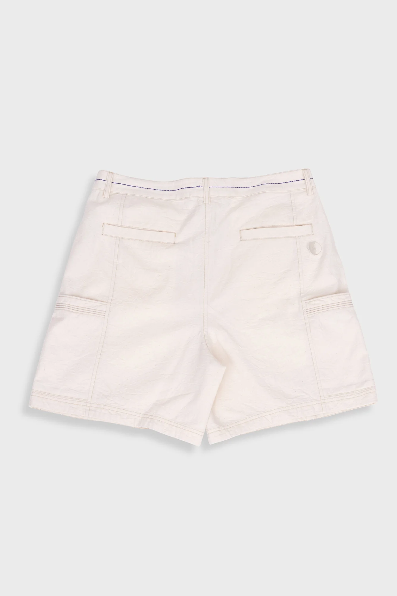 Lunar Shorts - Ecru Crinkle Canvas - Image 9