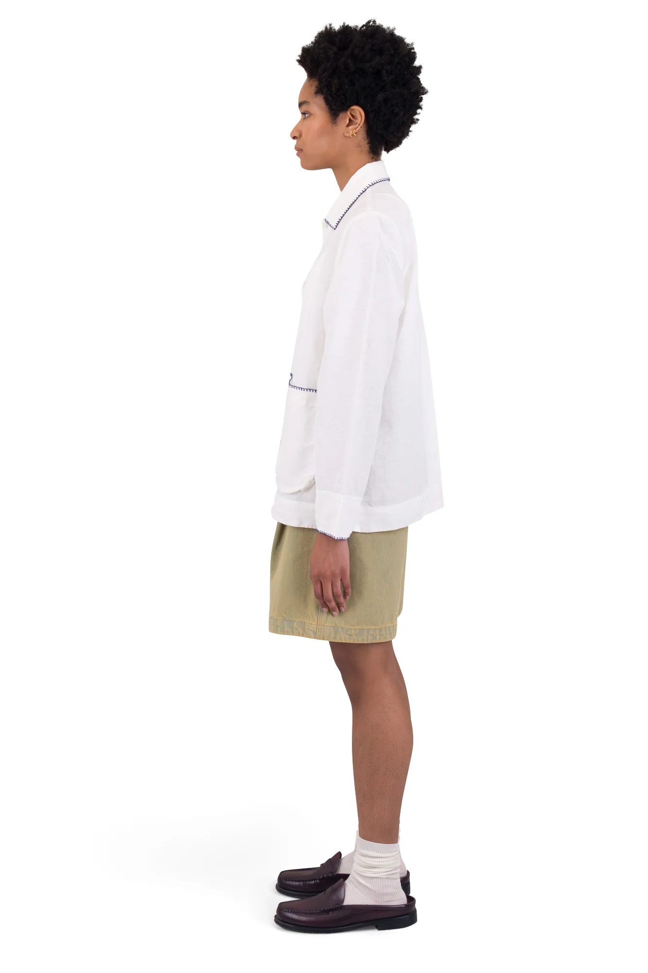 Pleated Shirt - White - Image 4