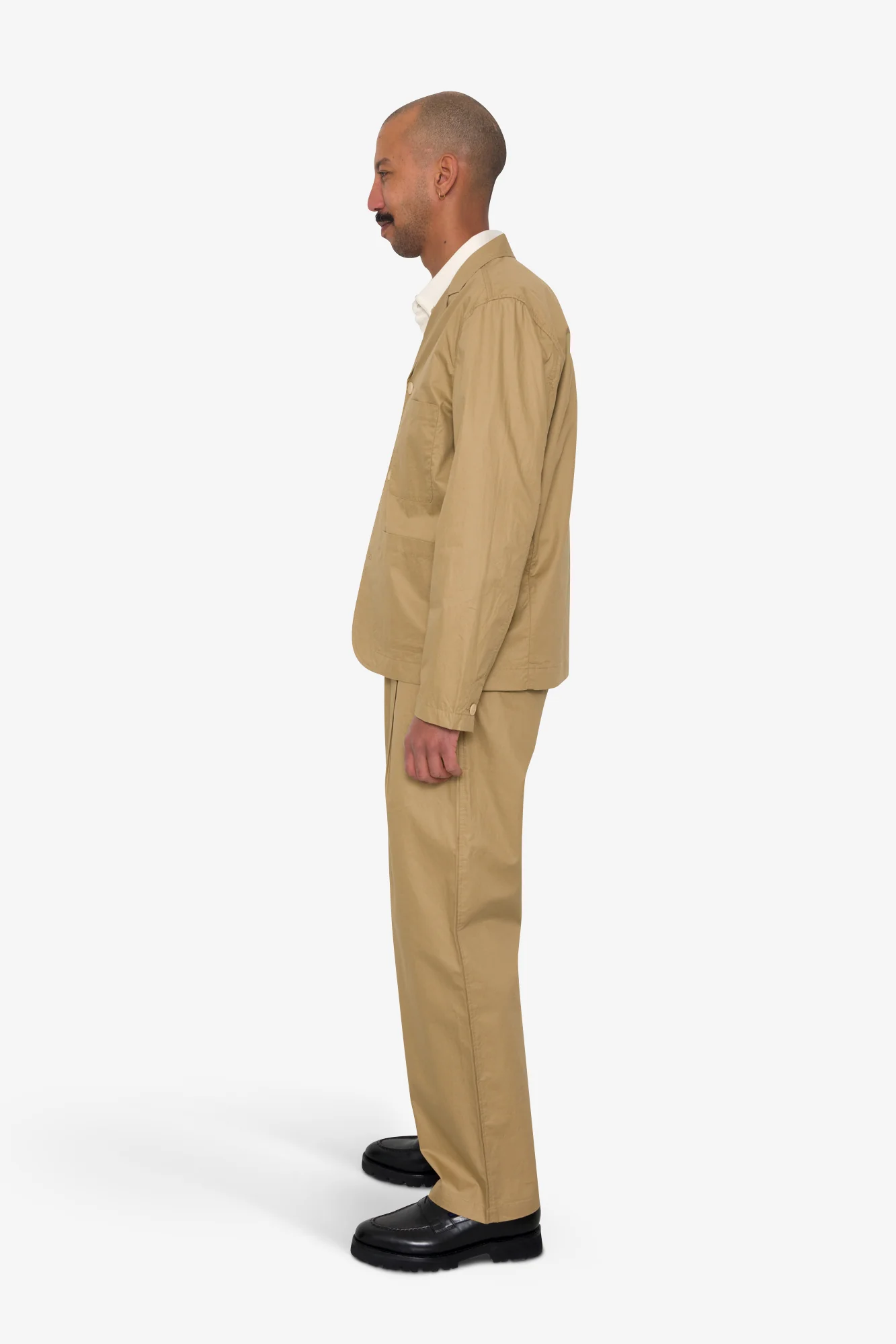 Wide Fit Blazer - Sand - Image 4