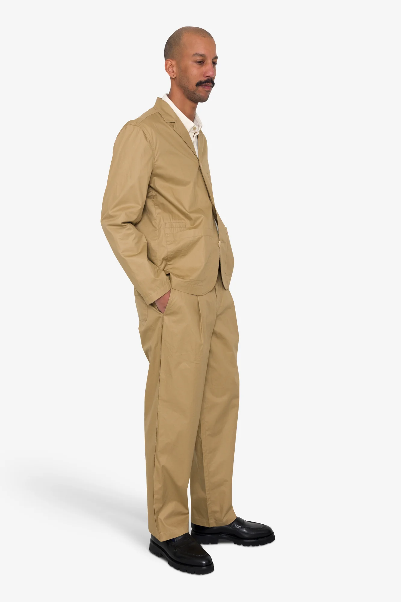 Wide Fit Blazer - Sand - Image 6